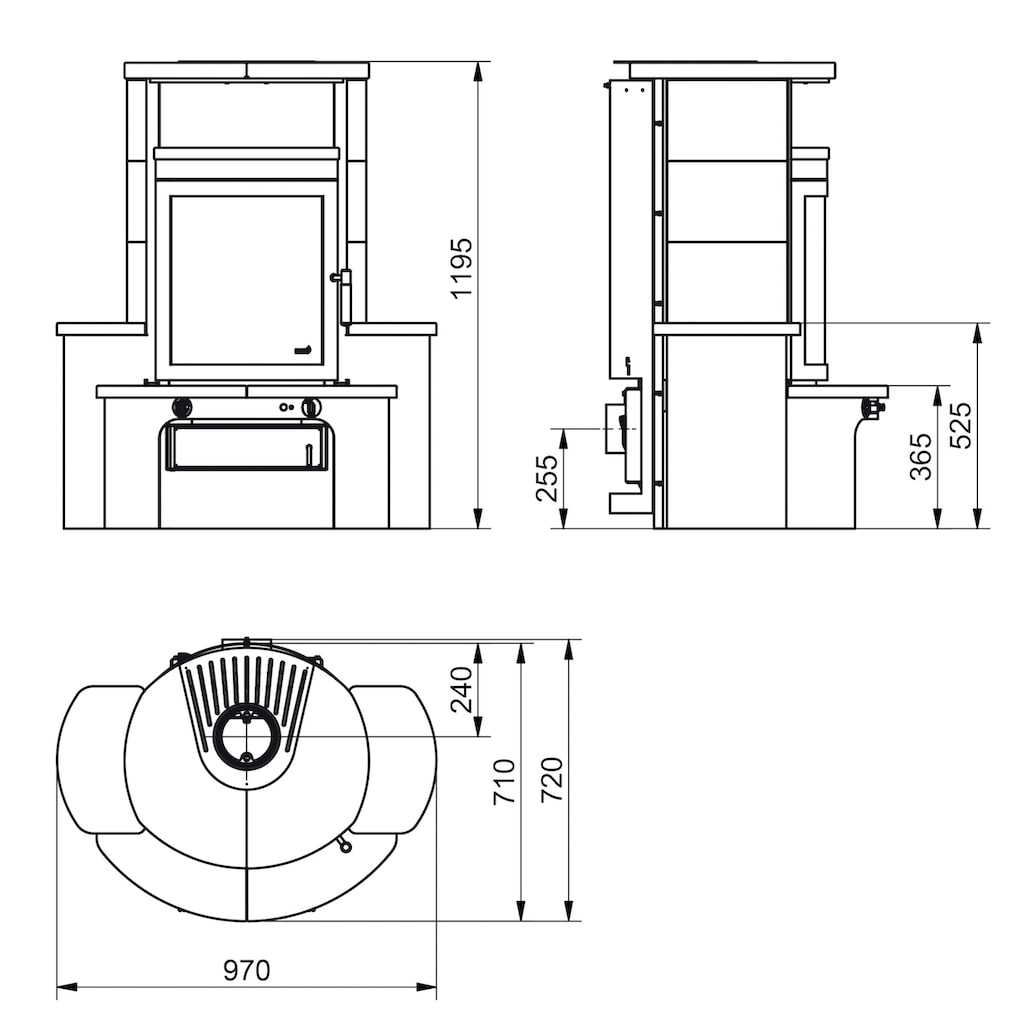 HARK Kaminofen »Avenso GT ECOplus 6 KW«, creme-weiss