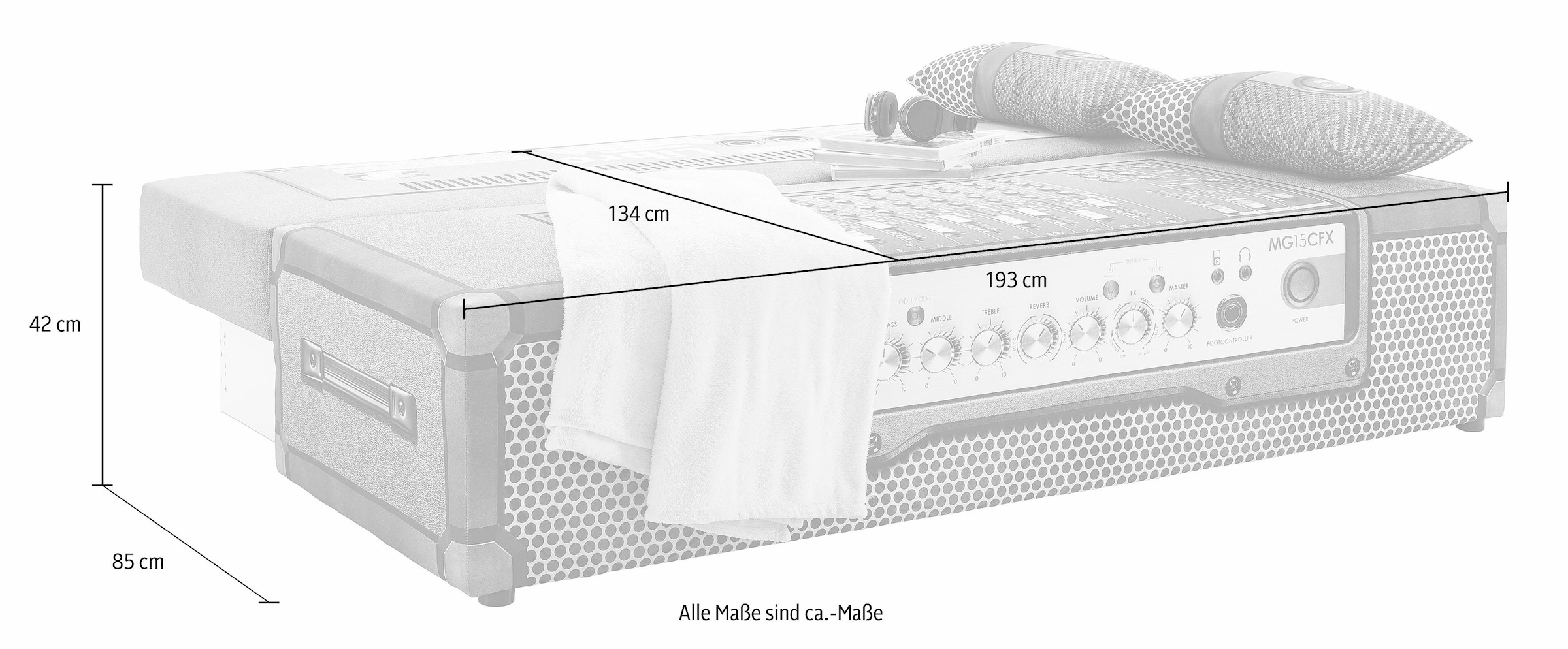exxpo - sofa fashion Schlafsofa »Extravagantes Sofa für Individualisten mit Bettfunktion und Bettkasten«, in außergewöhnlichen Bezugsvarianten, Solitärmöbel