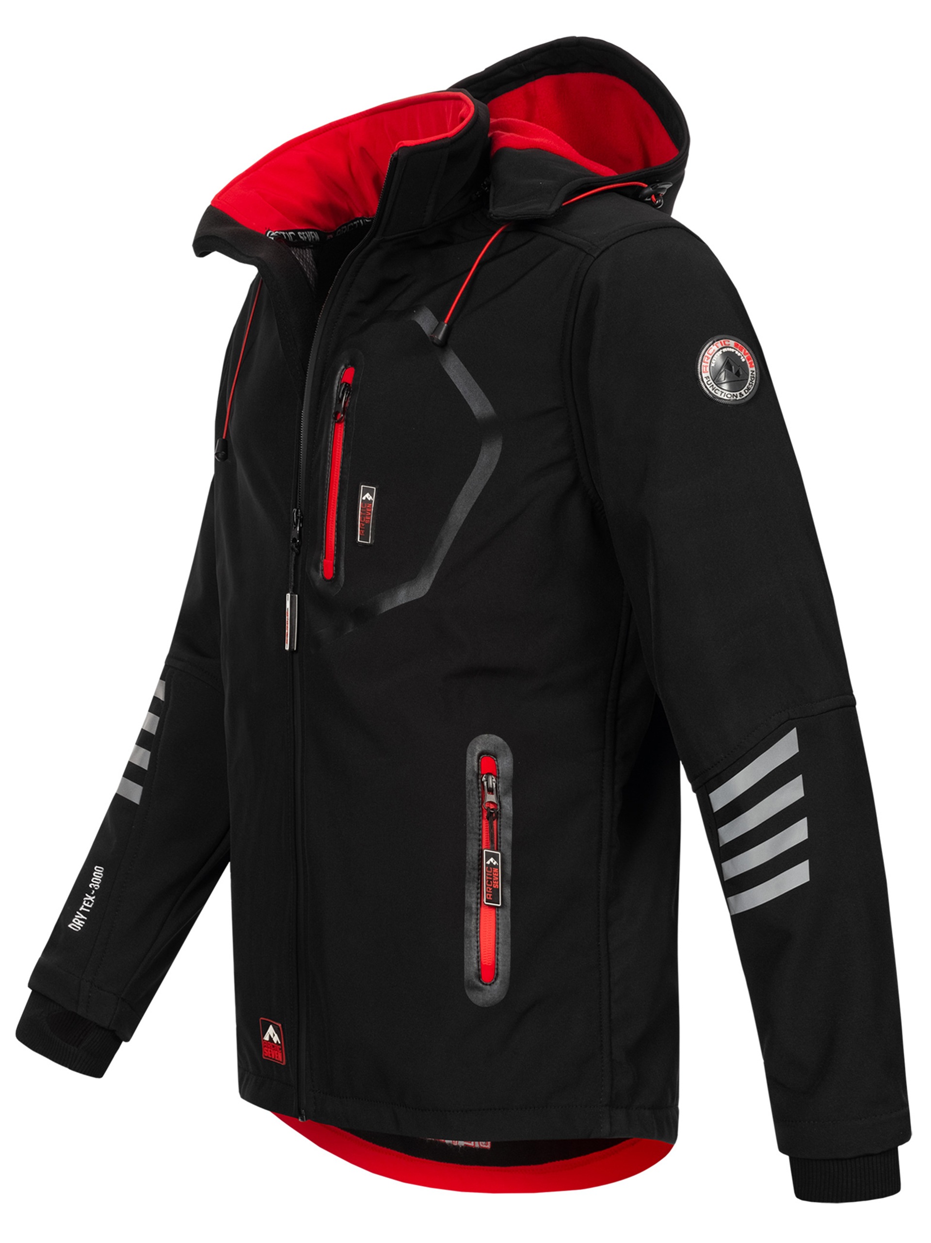 Thumbnail - Arctic Seven Softshelljacke "ASColori", Outdoorjacke mit abnehmbarer Kapuze