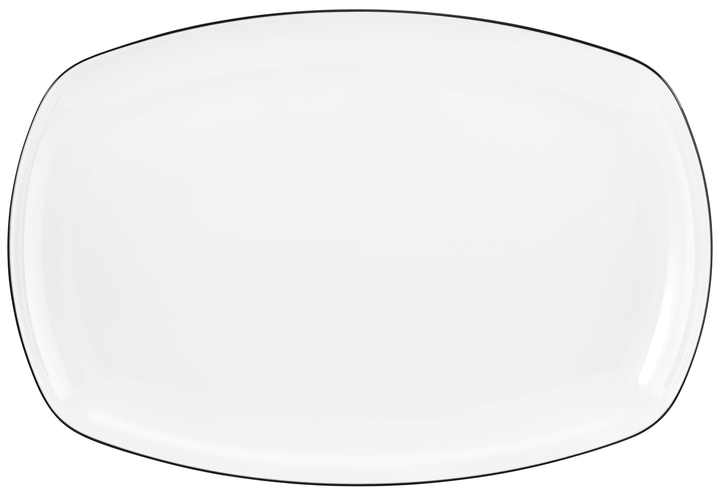 Seltmann Weiden Servierplatte "Lido Black Line" Platte eckig günstig online kaufen
