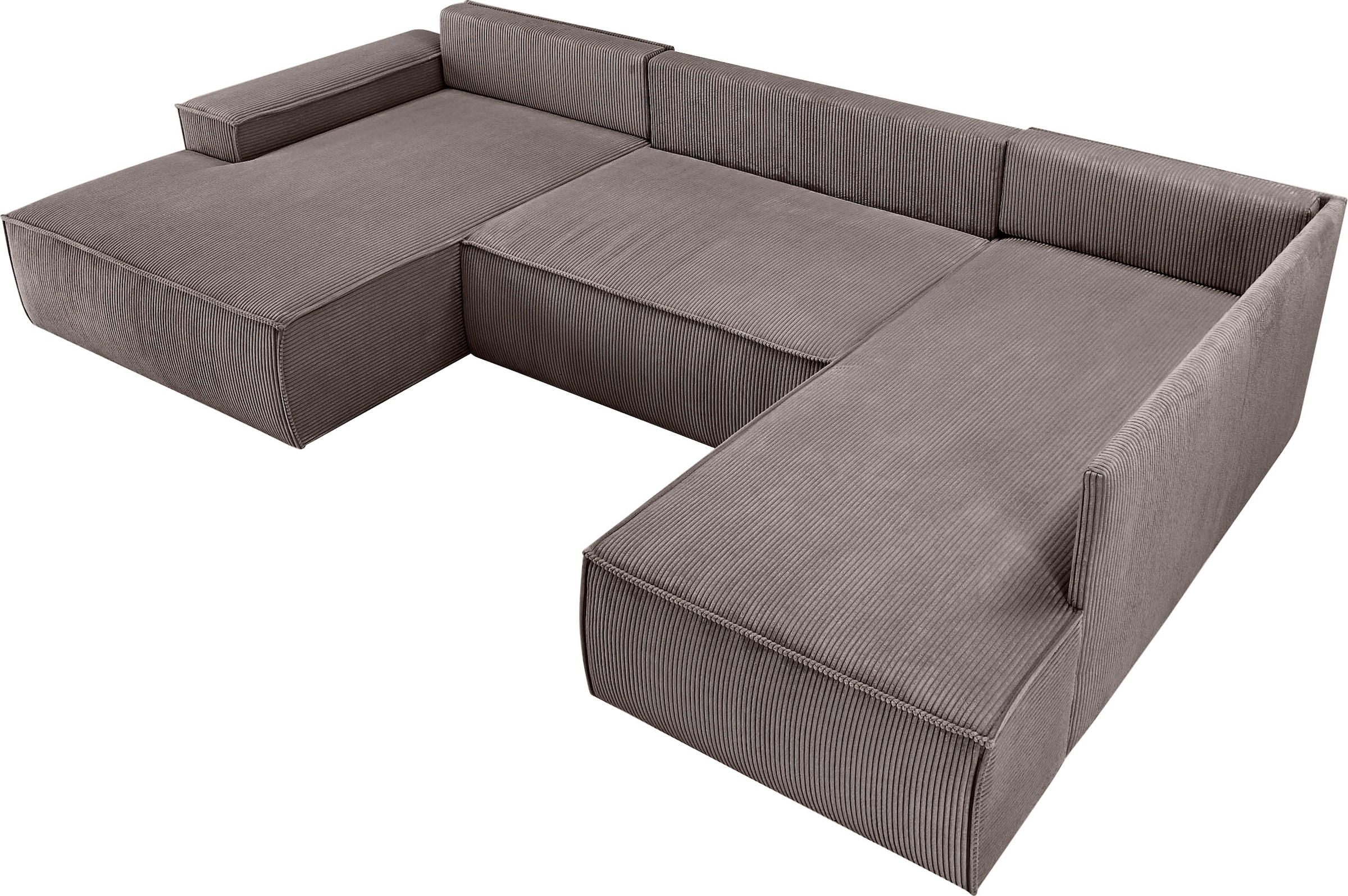 Home affaire Wohnlandschaft »SHERWOOD 329 cm, U-Form, Schlafsofa,«