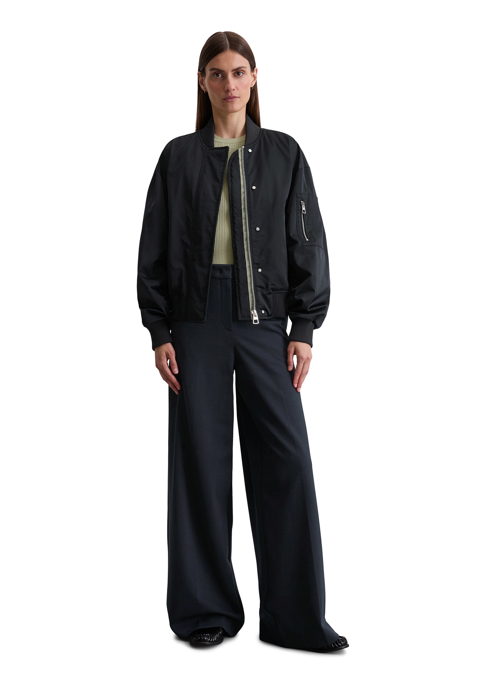 Marc O'Polo Outdoorjacke »aus recyceltem Polyester-Twill«, ohne Kapuze