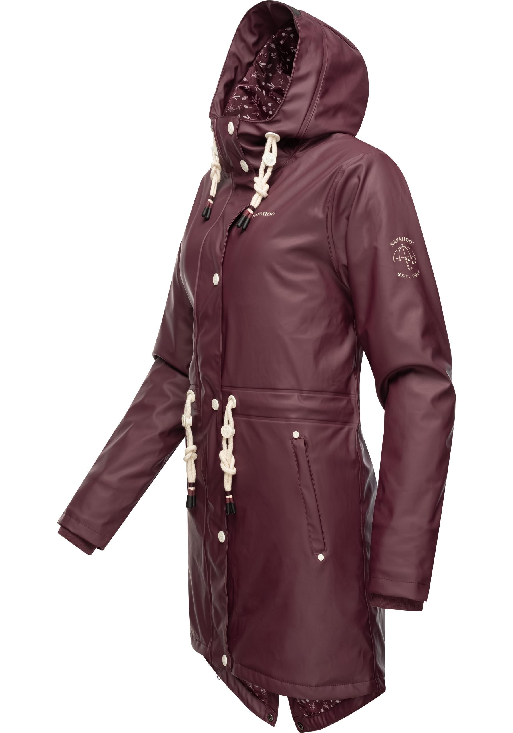 Navahoo Regenjacke »Flower of Ocean«, mit Kapuze, Wasserdichter Damen Outdoor Regenmantel