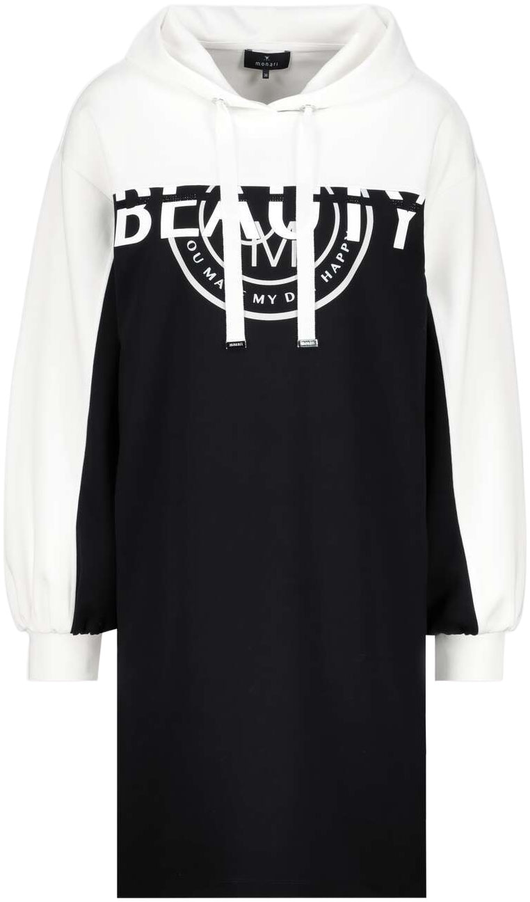 Monari Minikleid »Kleid Colorblock Sweat«, mit Kapuze, regular fit, colorblocking