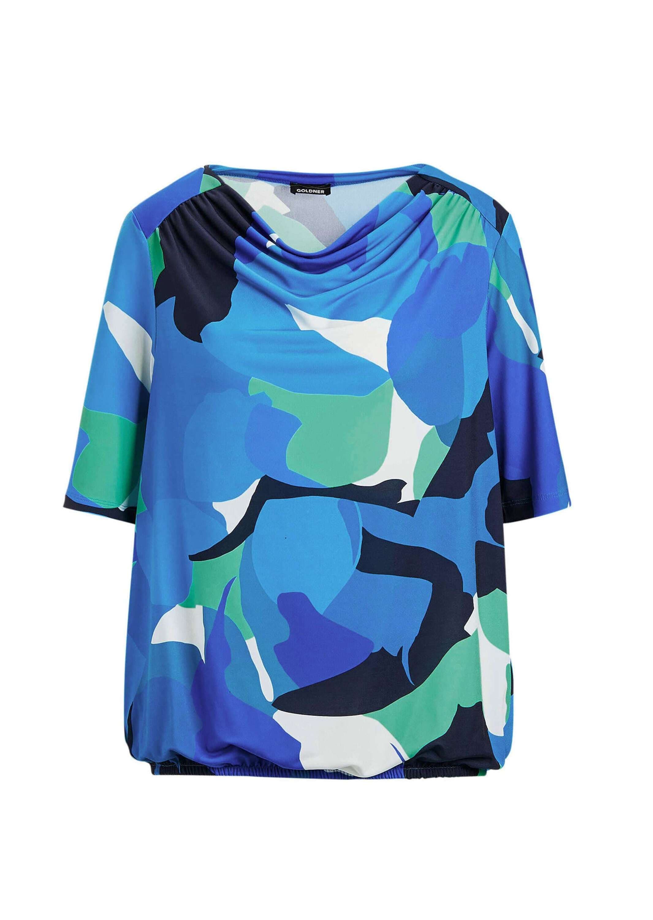 GOLDNER "Kurzgröße Halbarmshirt mit Print" Gummibund