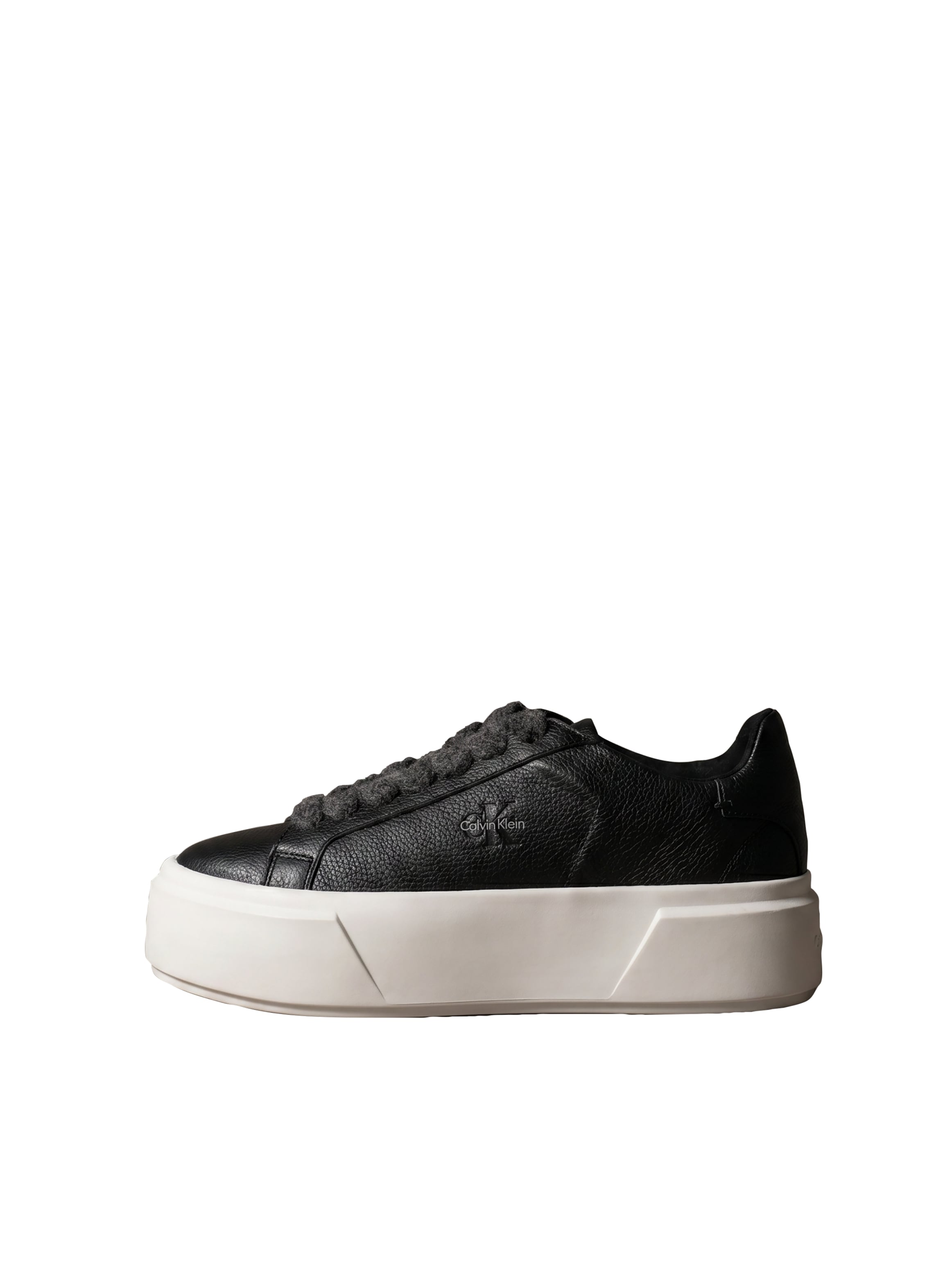 Calvin Klein »FLATFORM LACEUP LTH WL«  Halbschuh, Freizeitsneaker mit seitlichem CK-Logo