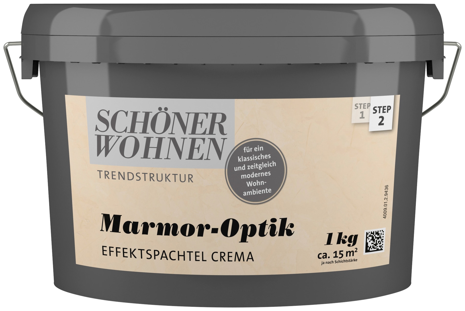 SCHÖNER WOHNEN FARBE Spachtelmasse »TRENDSTRUKTUR«, 1 kg, crema, Effektspachtel für die Marmor-Optik