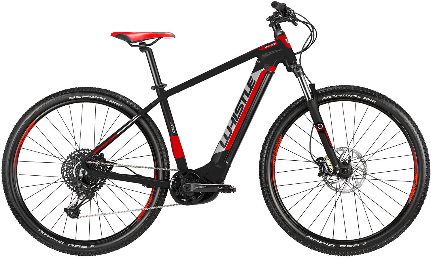 E-Bike B-Race S, 12 Gang SRAM SX Eagle Schaltwerk, Kettenschaltung, Mittelmotor 250 W