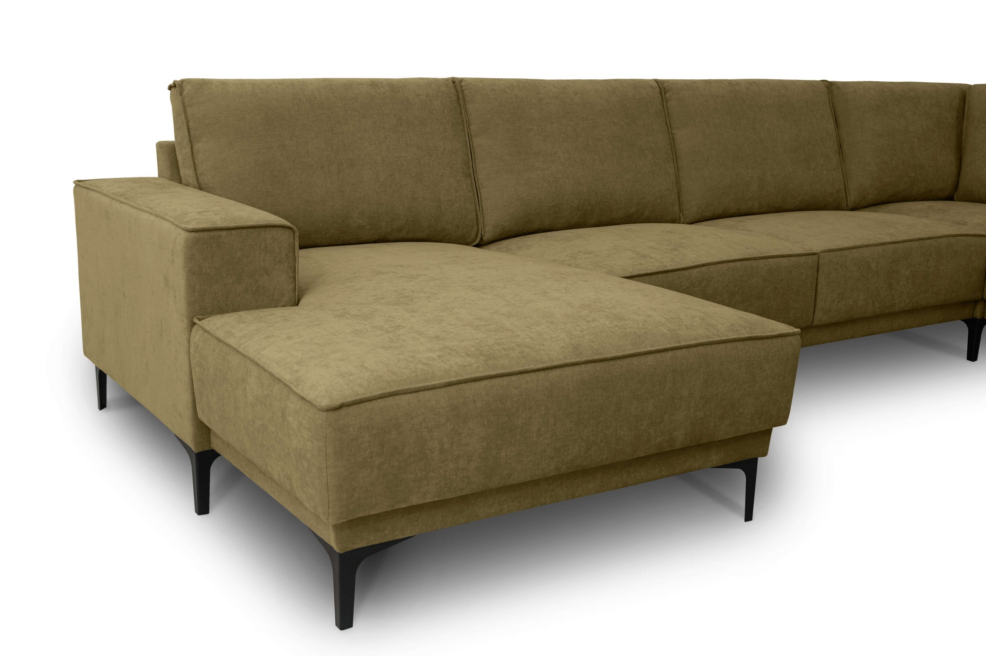 OTTO home Wohnlandschaft »OLAND U-Form, XXL, B: 342 cm, Skandi-Design« Skandi-Design in Struktur, Flachgewebe, Luxus-Microfaser, Boucle