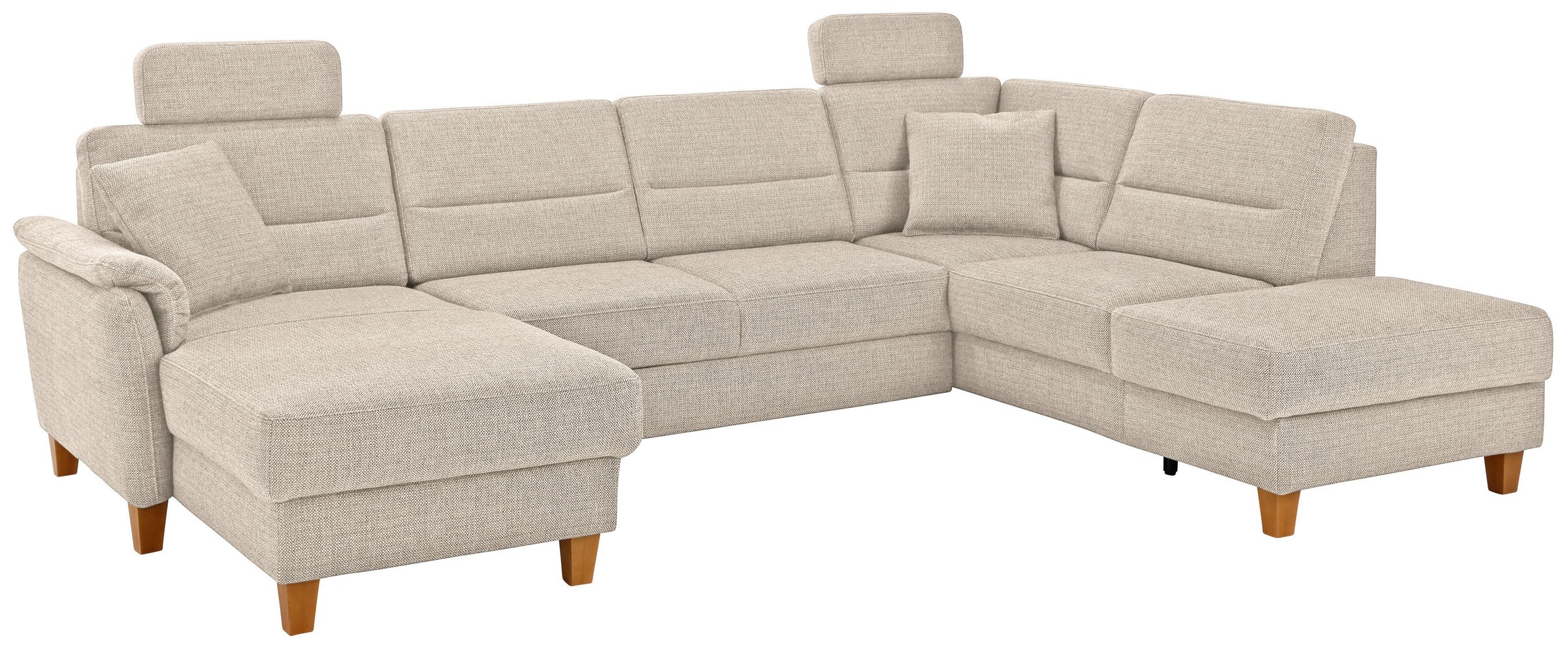 Home affaire Wohnlandschaft "Palmera U-Form, B: 308 cm" optional Bettfunkti günstig online kaufen