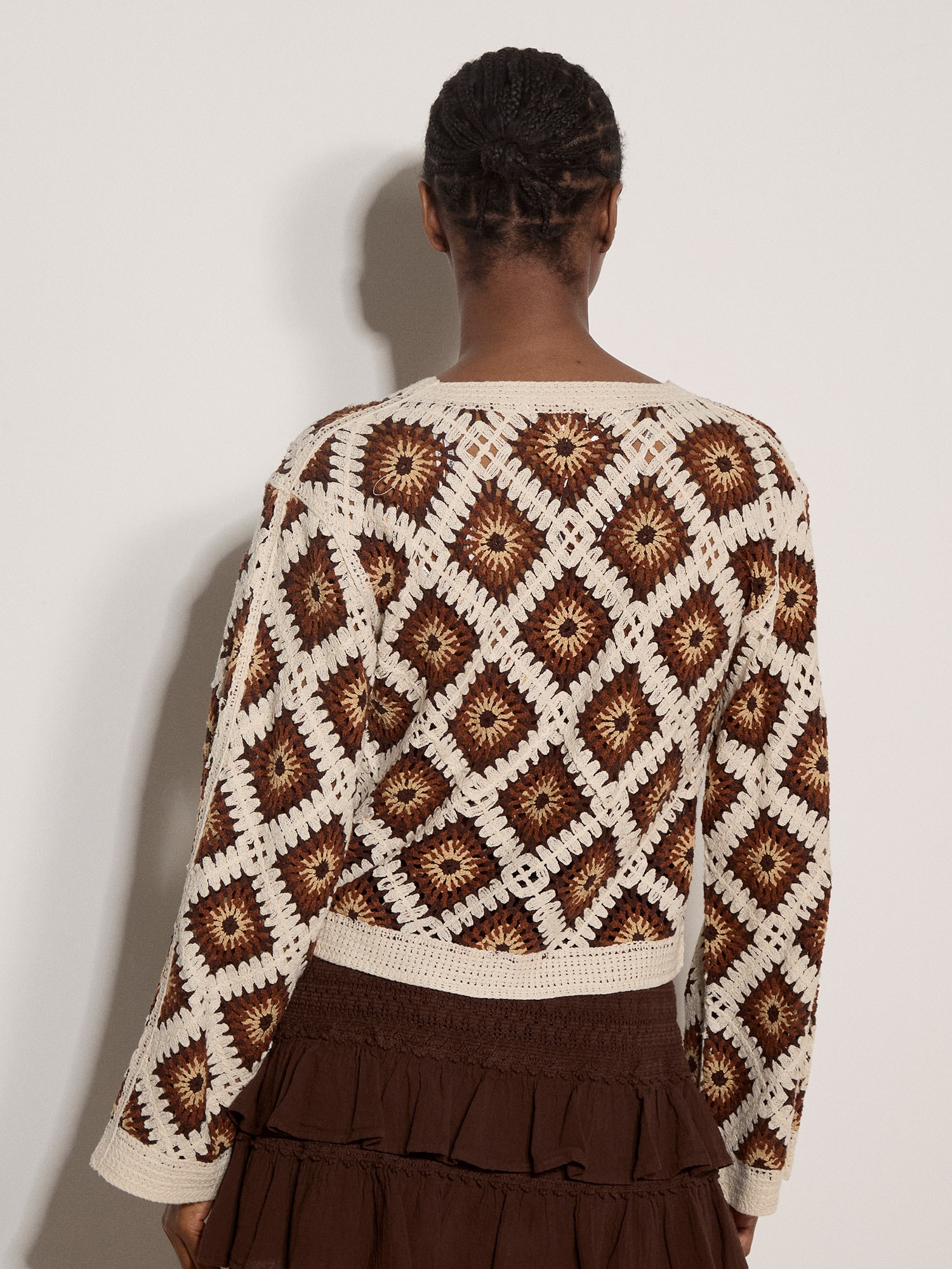 Apricot Cardigan »Strickjacke« Häkelverzierungen