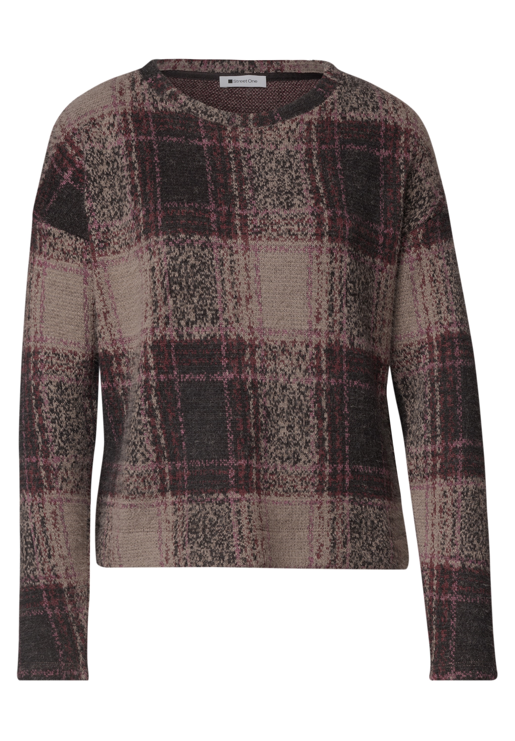 STREET ONE Langarmshirt mit Federgarn