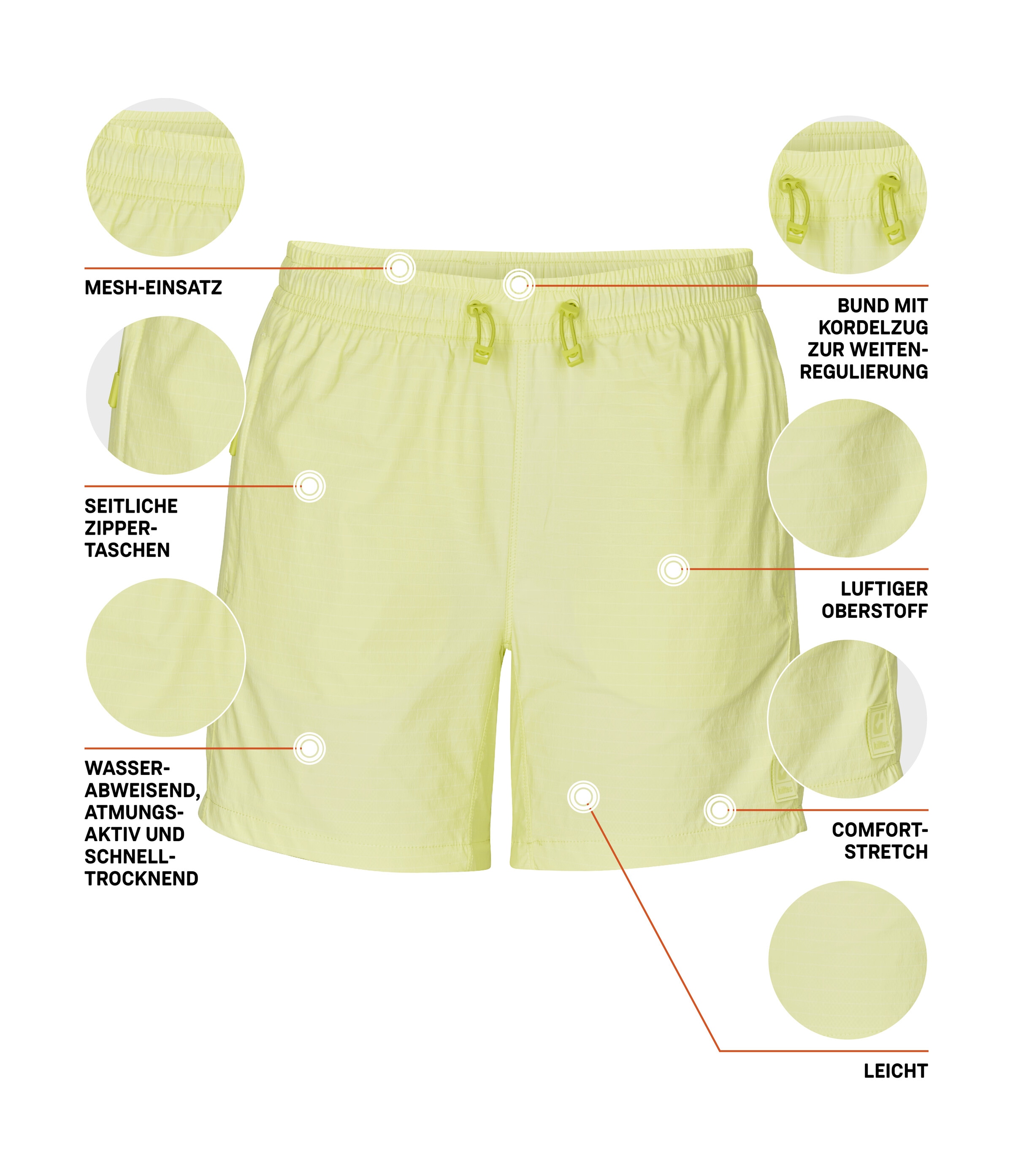 Killtec Shorts »KOS 167 WMN SHRTS«  Leichte, schnelltrocknende Funktionsshorts mit Zipper-Taschen