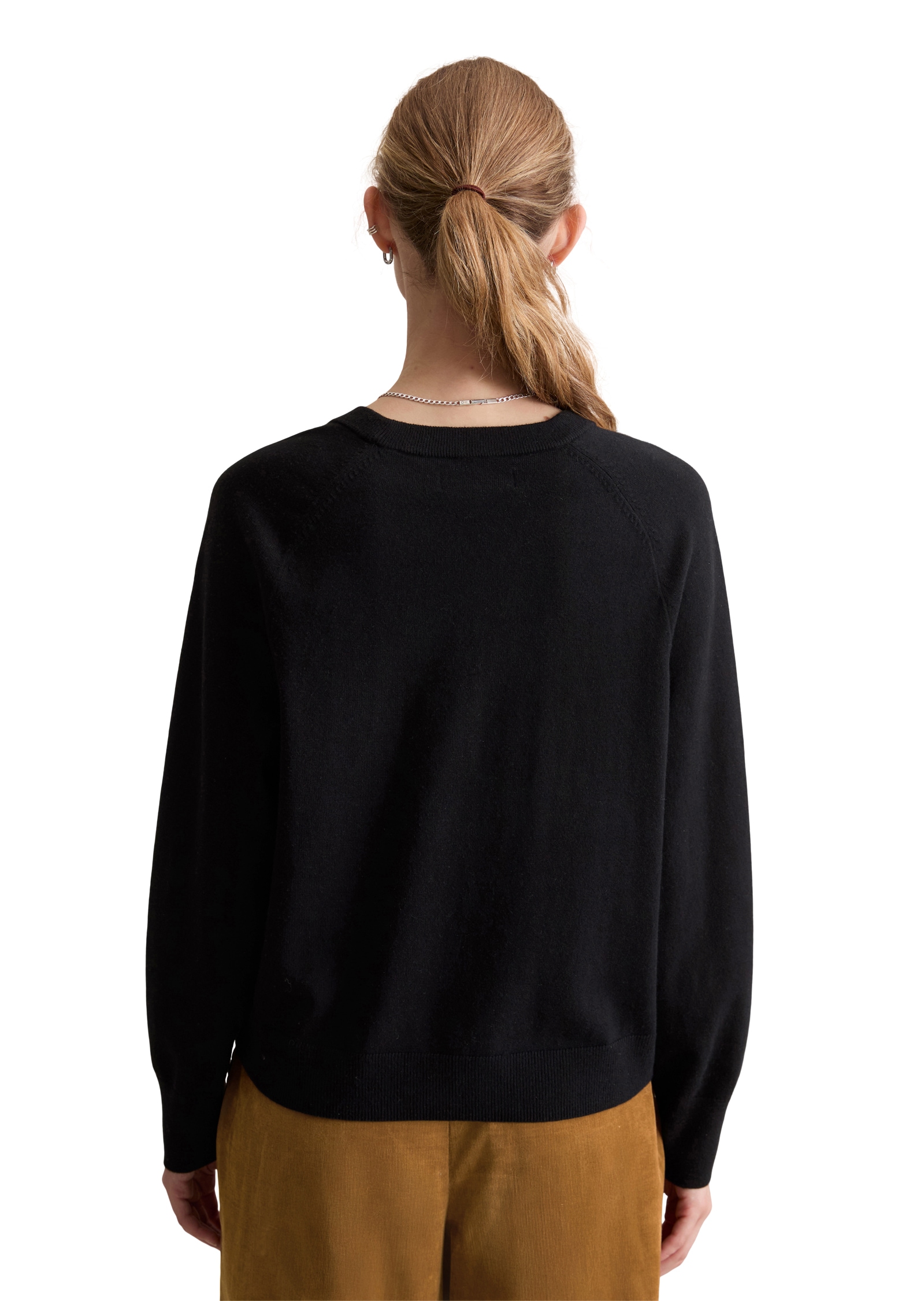 Marc O'Polo DENIM Rundhalspullover, regular fit, Strick, aus Soft Cotton Stretch, Raglanärmel
