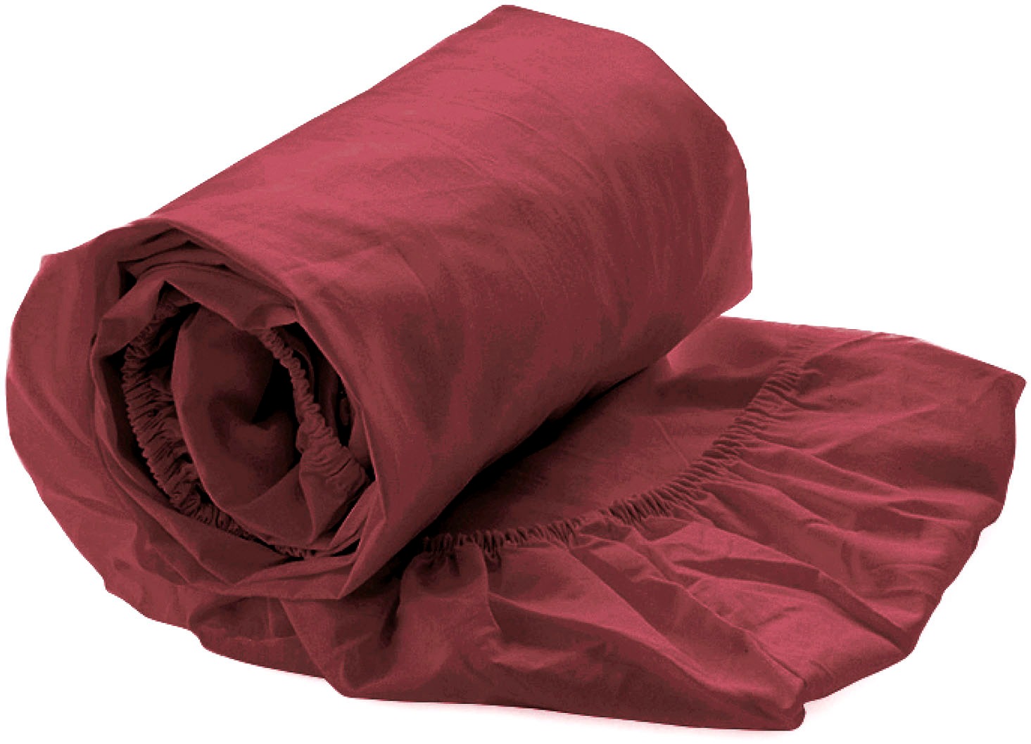 "Spannbettlaken HECKETT & LANE ""Yellow Spannbetttuch Percale"", rot, B:90cm L:220cm, Perkal, Obermaterial: 100% Baumwolle, Bettlaken