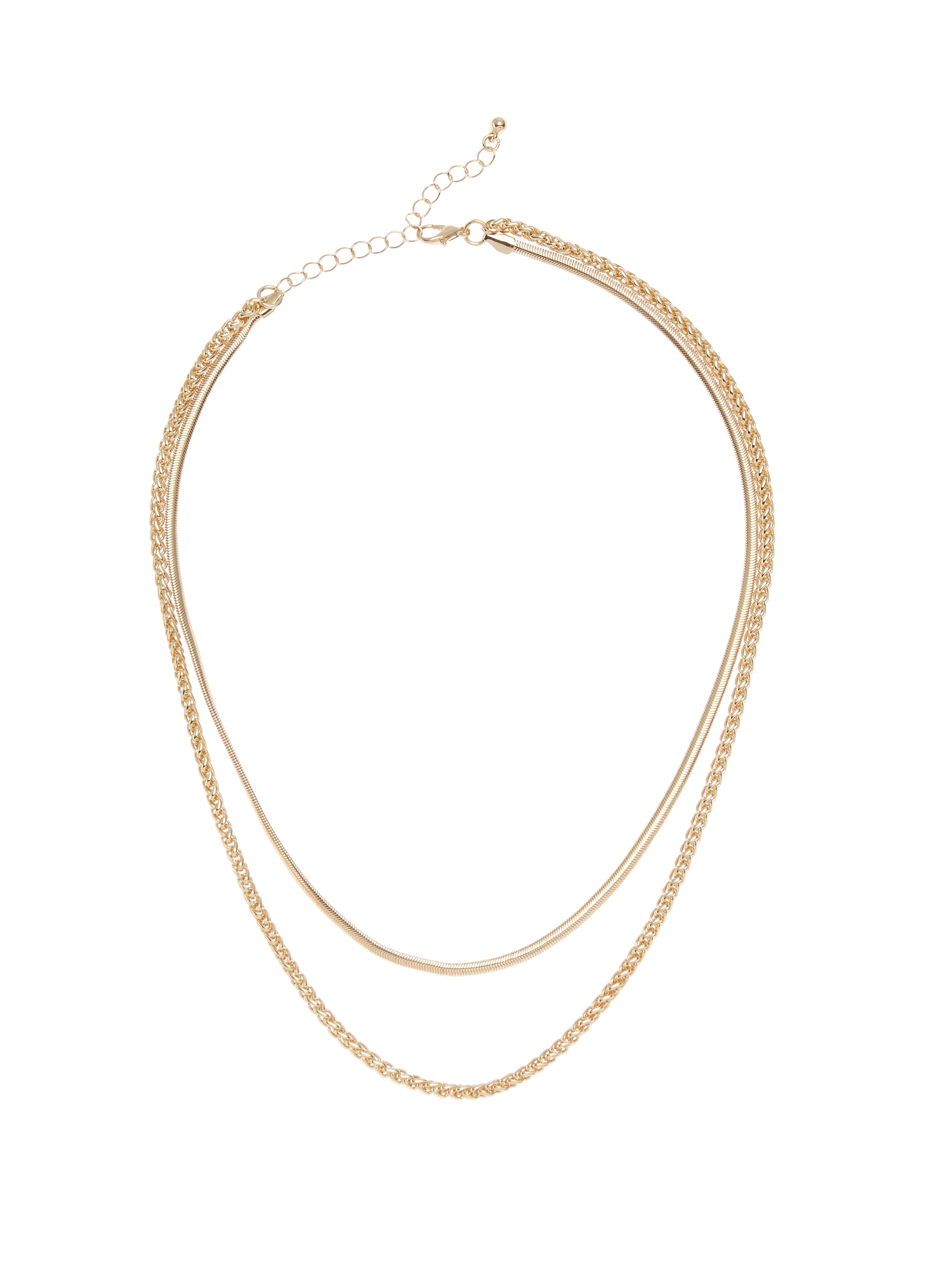LASCANA Collier 2-reihige Halskette, Schlangenkette
