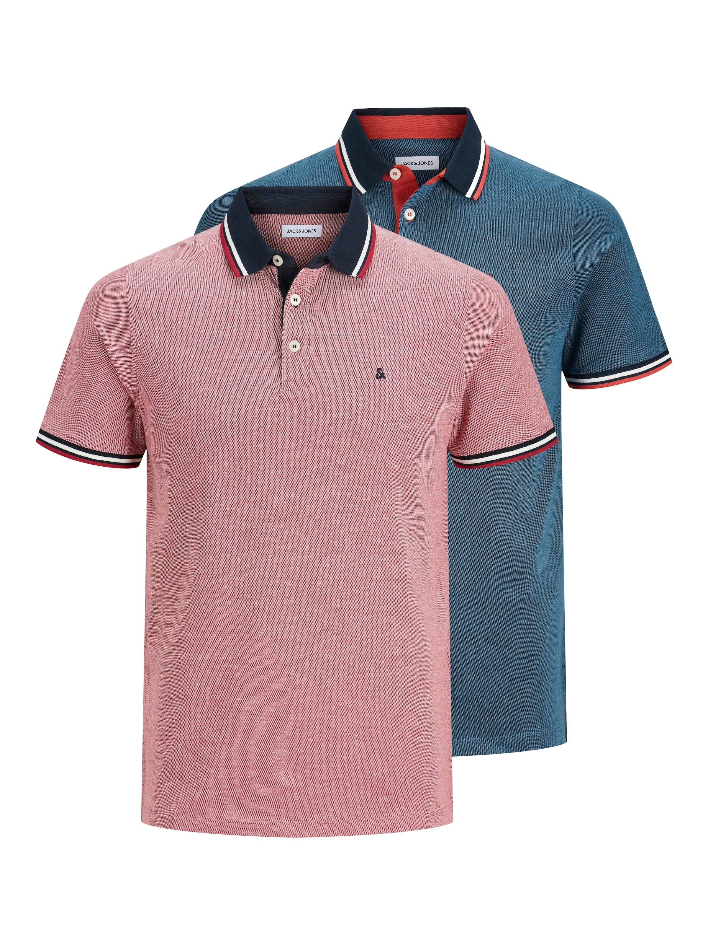 Jack & Jones Poloshirt "JJEPAULOS im Doppelpack mit Logostickerei und Komfo günstig online kaufen