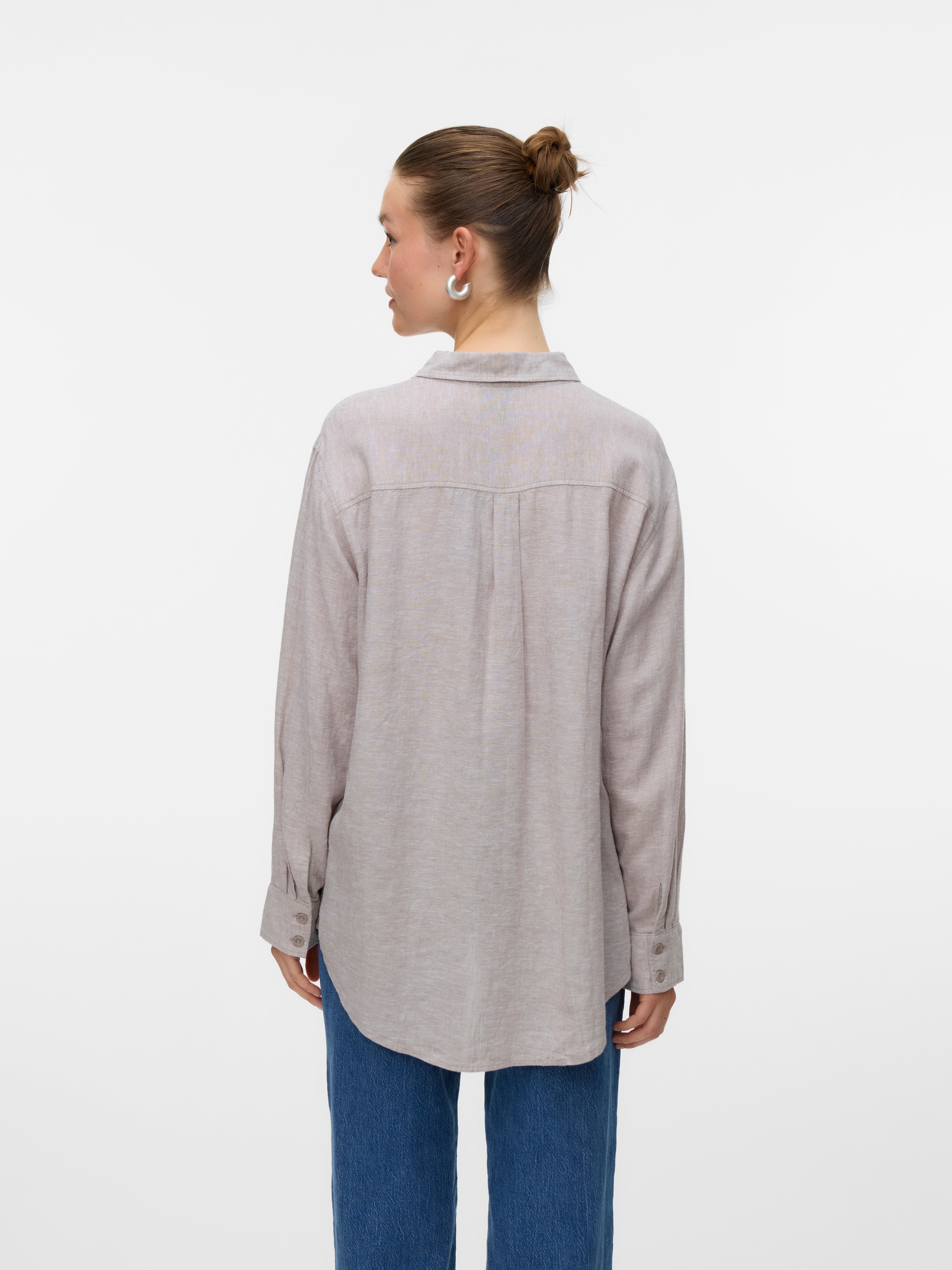 Vero Moda Hemdbluse »VMLINN LINEN LS SHIRT WVN NOOS«, hochwertige Qaulität mit Leinen