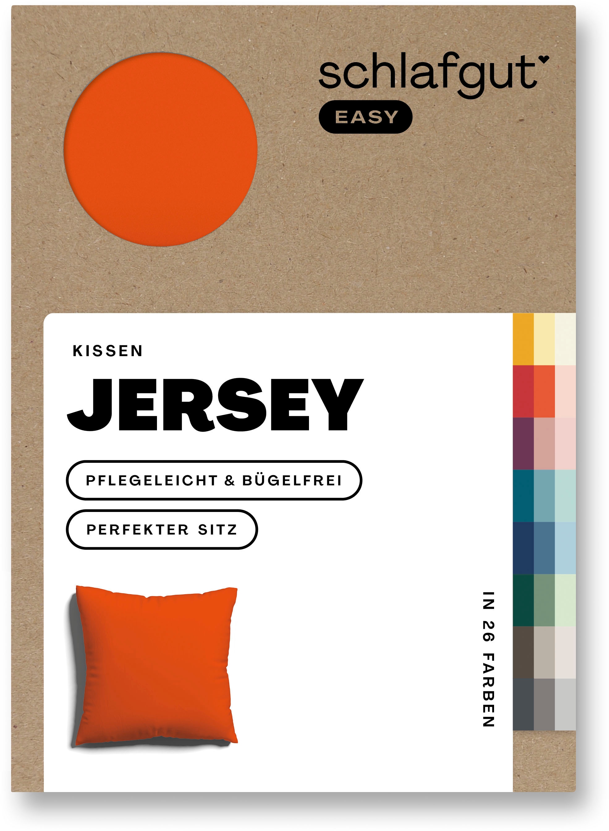 Schlafgut Kissenbezug "EASY Jersey", (1 St.), Kissenhülle mit Reißverschluss, weich und saugfähig, Kissenbezug