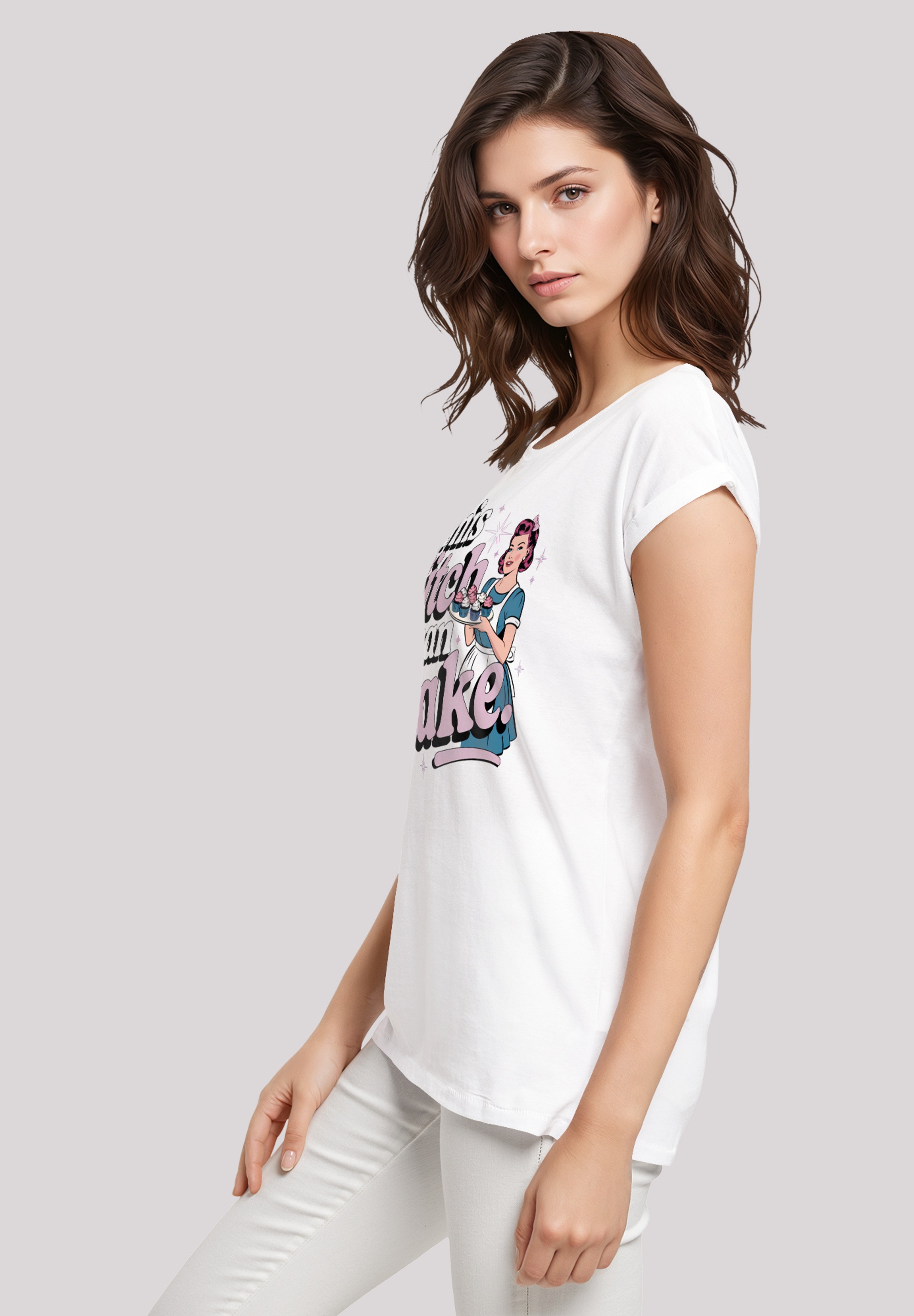F4NT4STIC T-Shirt »Vintage Pin Up Bäckerin«, Premium Qualität