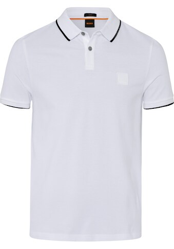 BOSS ORANGE Poloshirt, (1 tlg.), mit Kontraststreifen an Kragen und Ärmelsaum kaufen