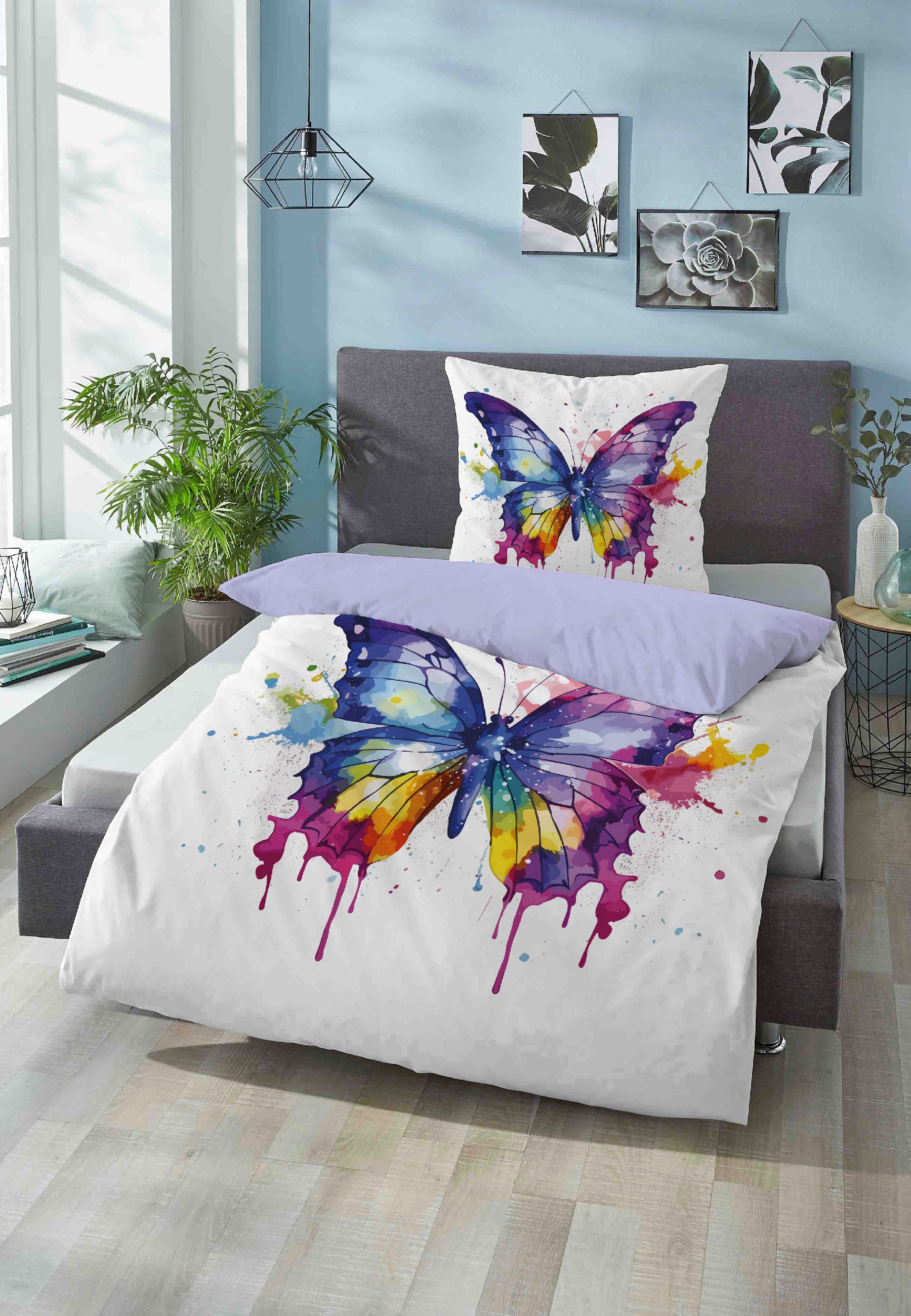 Biberna Wendebettwäsche "Karlo" 2 Stk. hautfreundlich, kühlend, mit Reißver günstig online kaufen