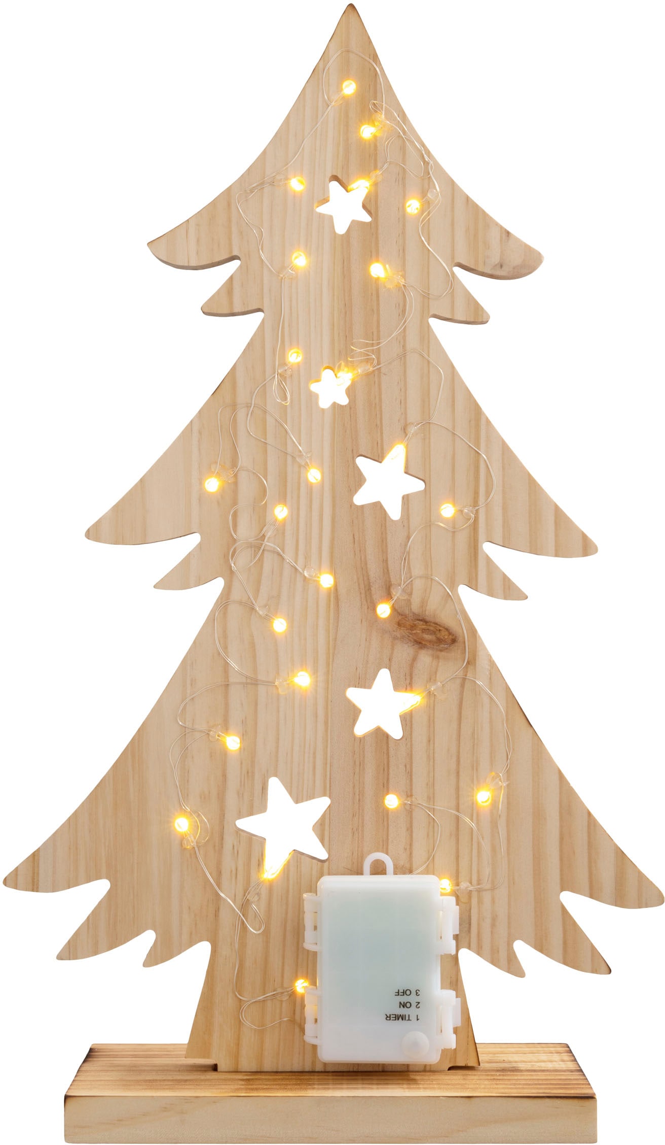 näve LED Baum »Tannenbaum, Weihnachtsdeko cm, Holz-Stehleuchte, Höhe kaufen aus BAUR 47,5 ca. Batteriebetrieben | Holz«