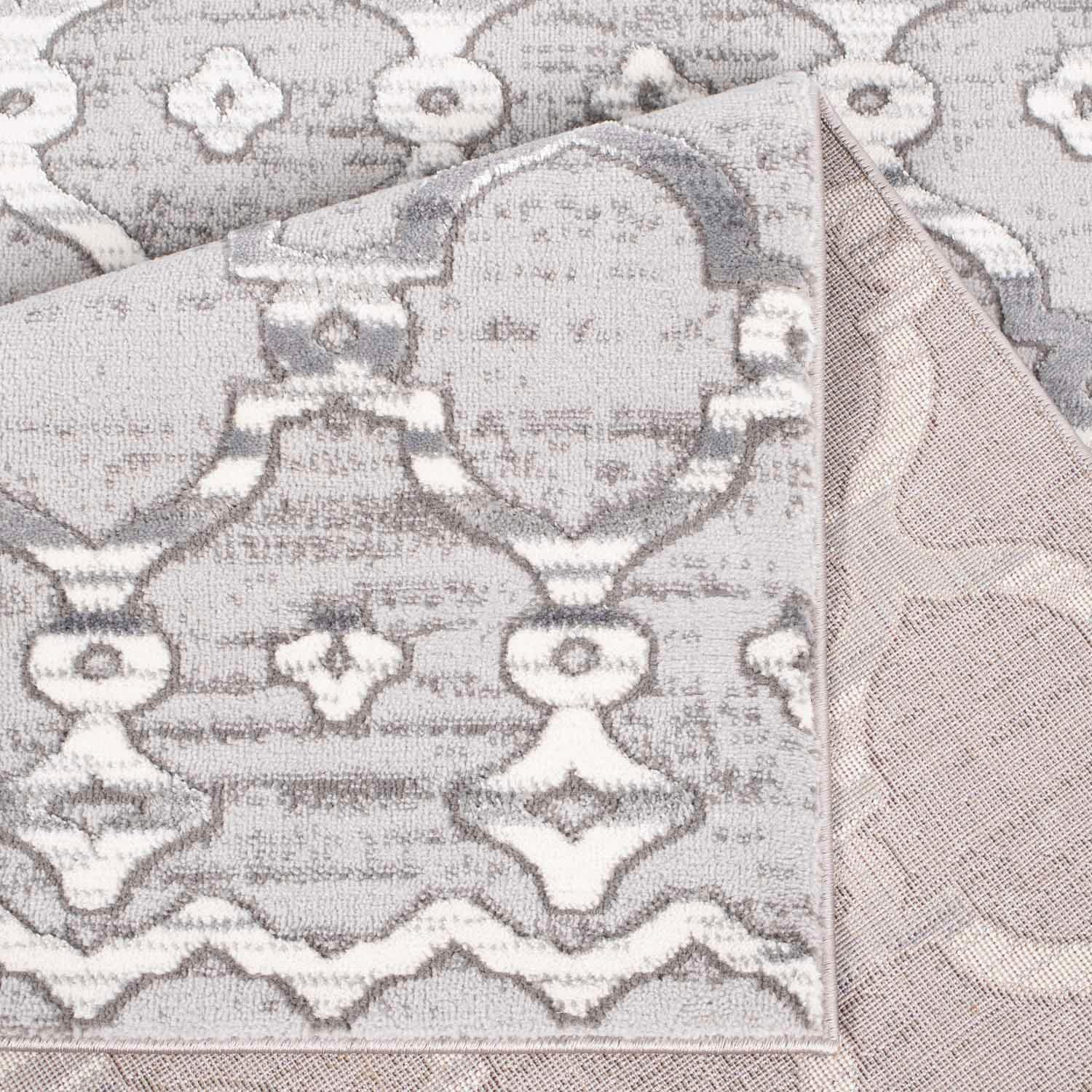 Carpet City Teppich »Platin 7885«, rechteckig, 11 mm Höhe, Kurzflor, Marokkanisch, Glänzend durch Polyester