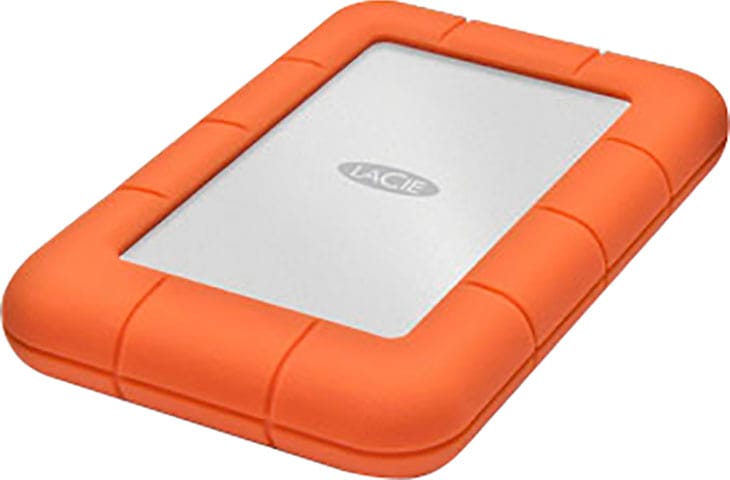 LACIE externe HDD-Festplatte "Rugged Mini 3.0", 2 TB, orange, Festplatten