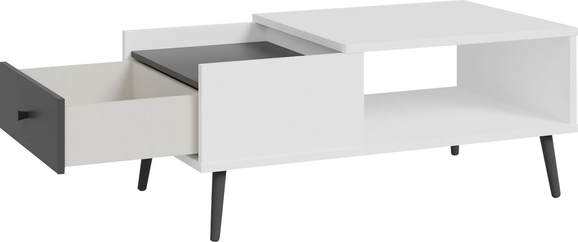 Forte Harllson Coffee Table White/Grey 2
