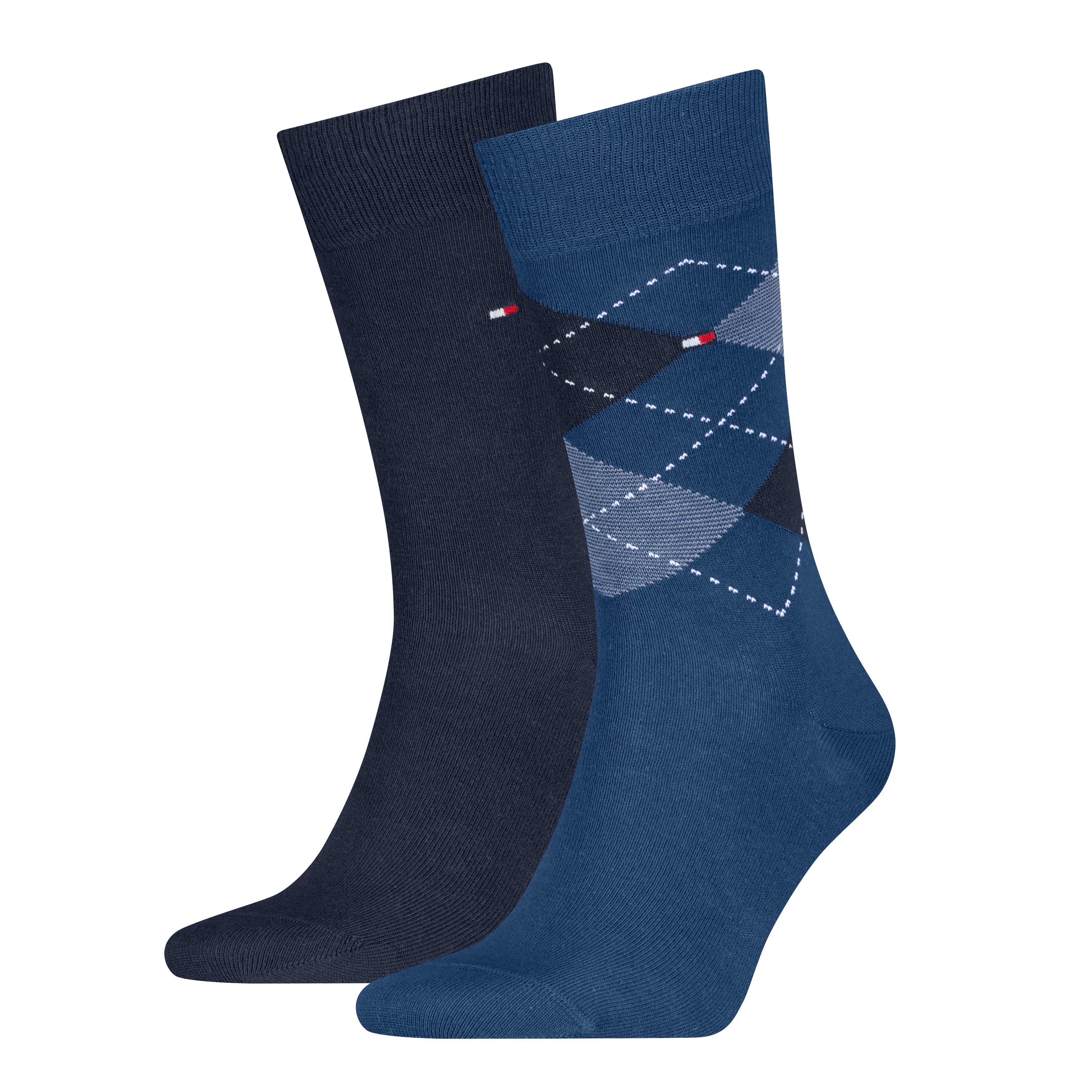 Tommy Hilfiger Socken "TH MEN SOCK CHECK 2P" 2 Paar, 2 Paar tlg. mit klassischem Argyle-Design