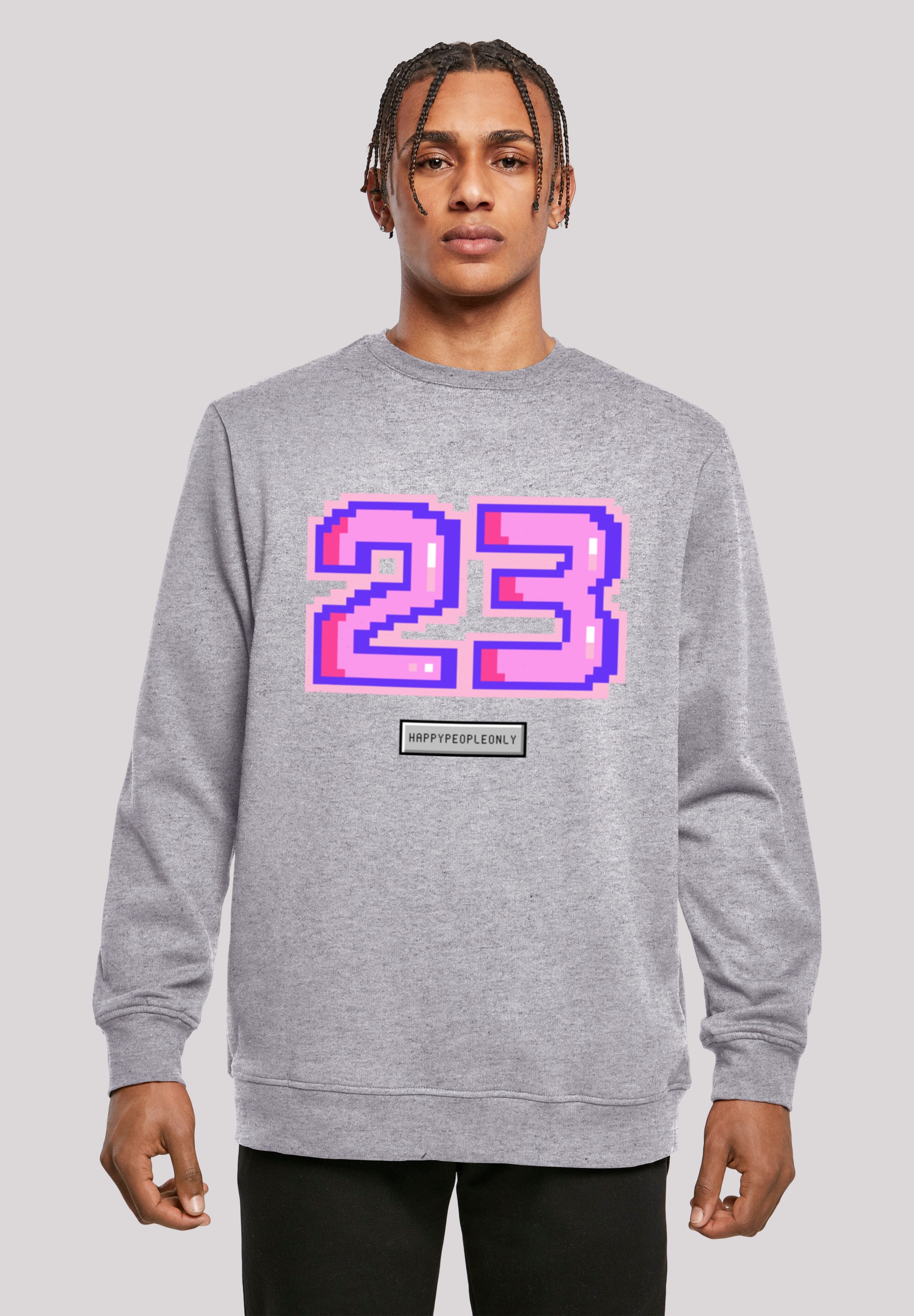 F4NT4STIC Kapuzenpullover "Pixel 23 pink", Print