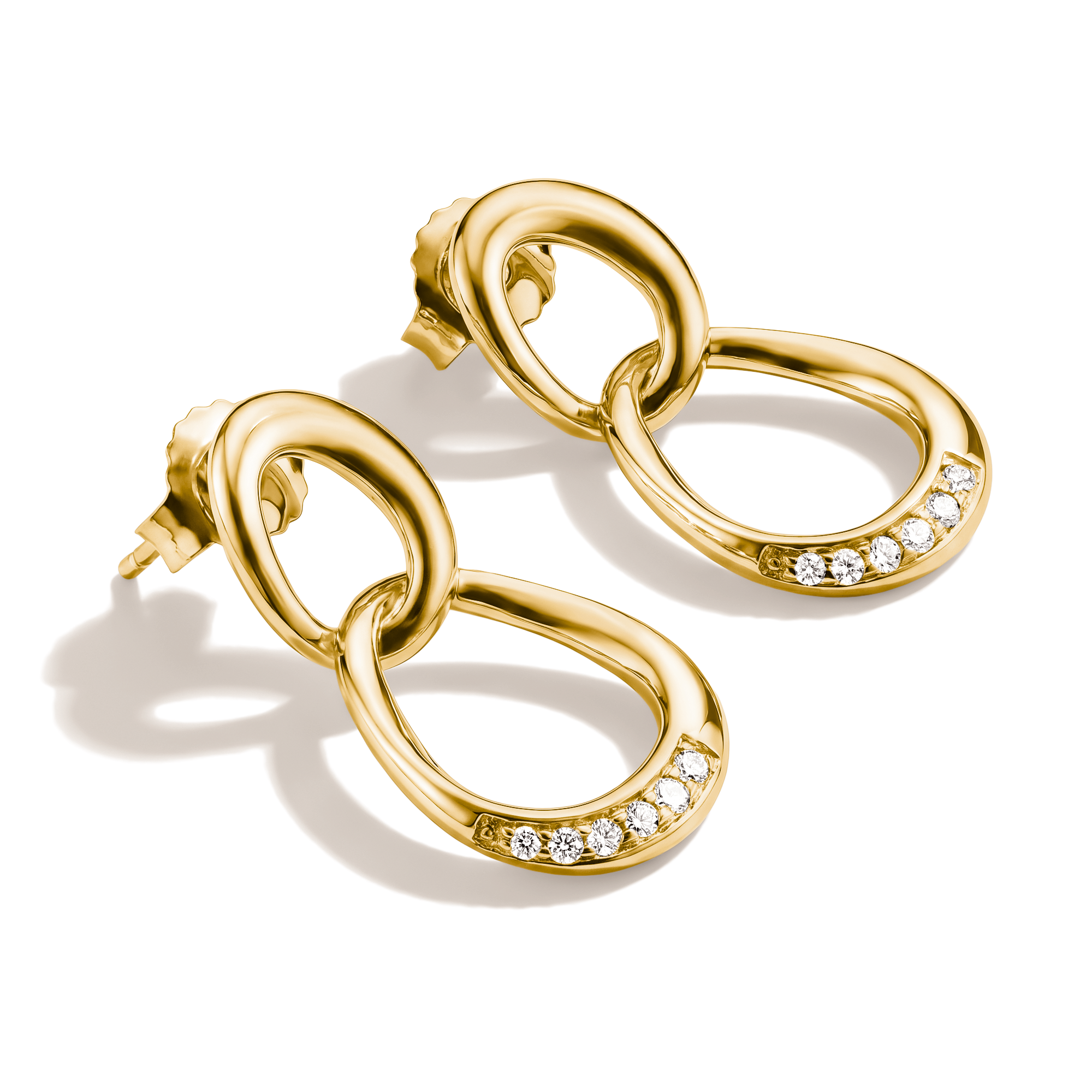 THOMAS SABO Paar Ohrstecker »Together Ohrringe gelbgoldfarben« mit Zirkonia (synth.)