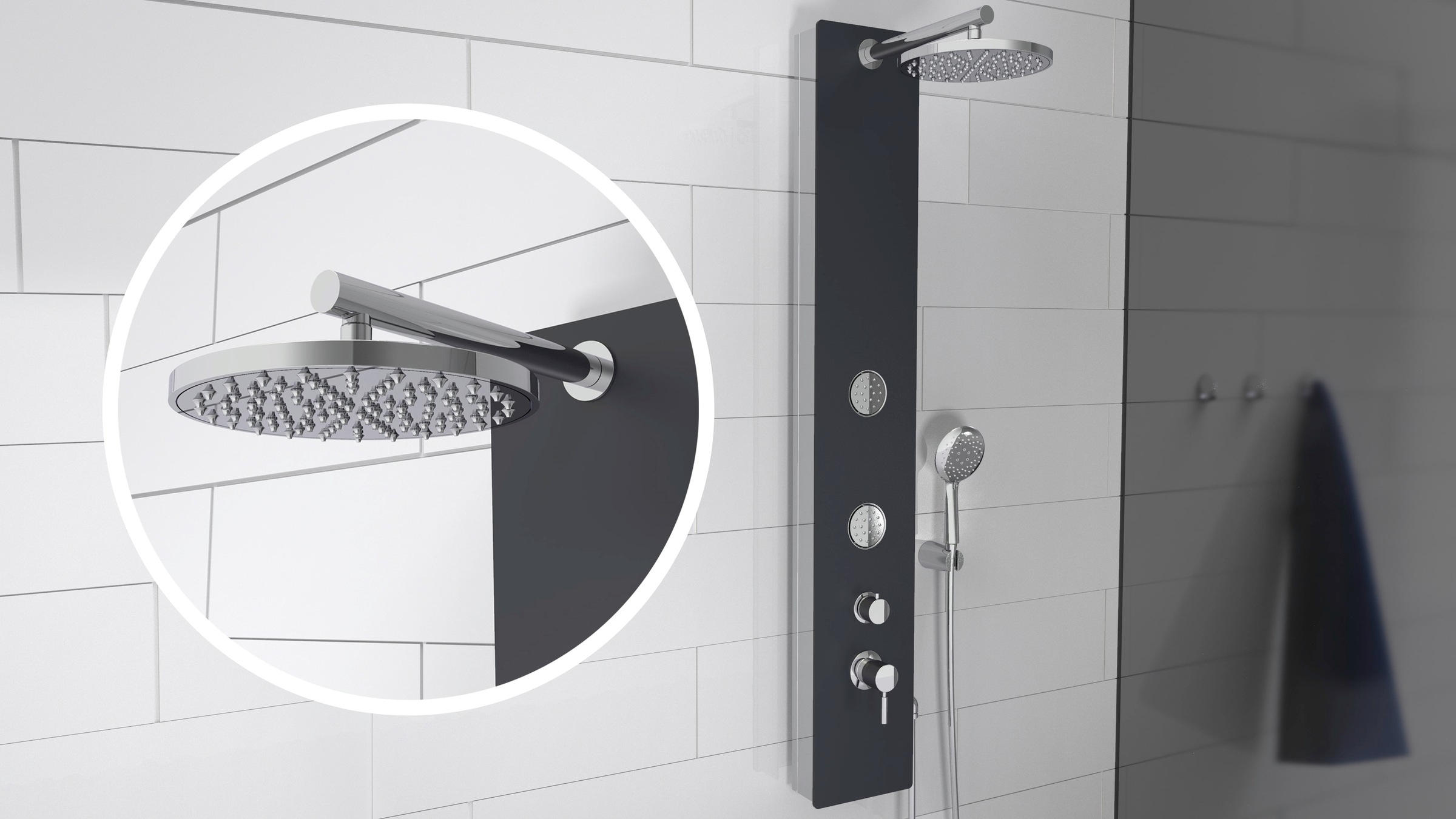 Schütte Duschsäule Duschsystem mit Regendusche & Massagedüsen,Handbrause mi günstig online kaufen
