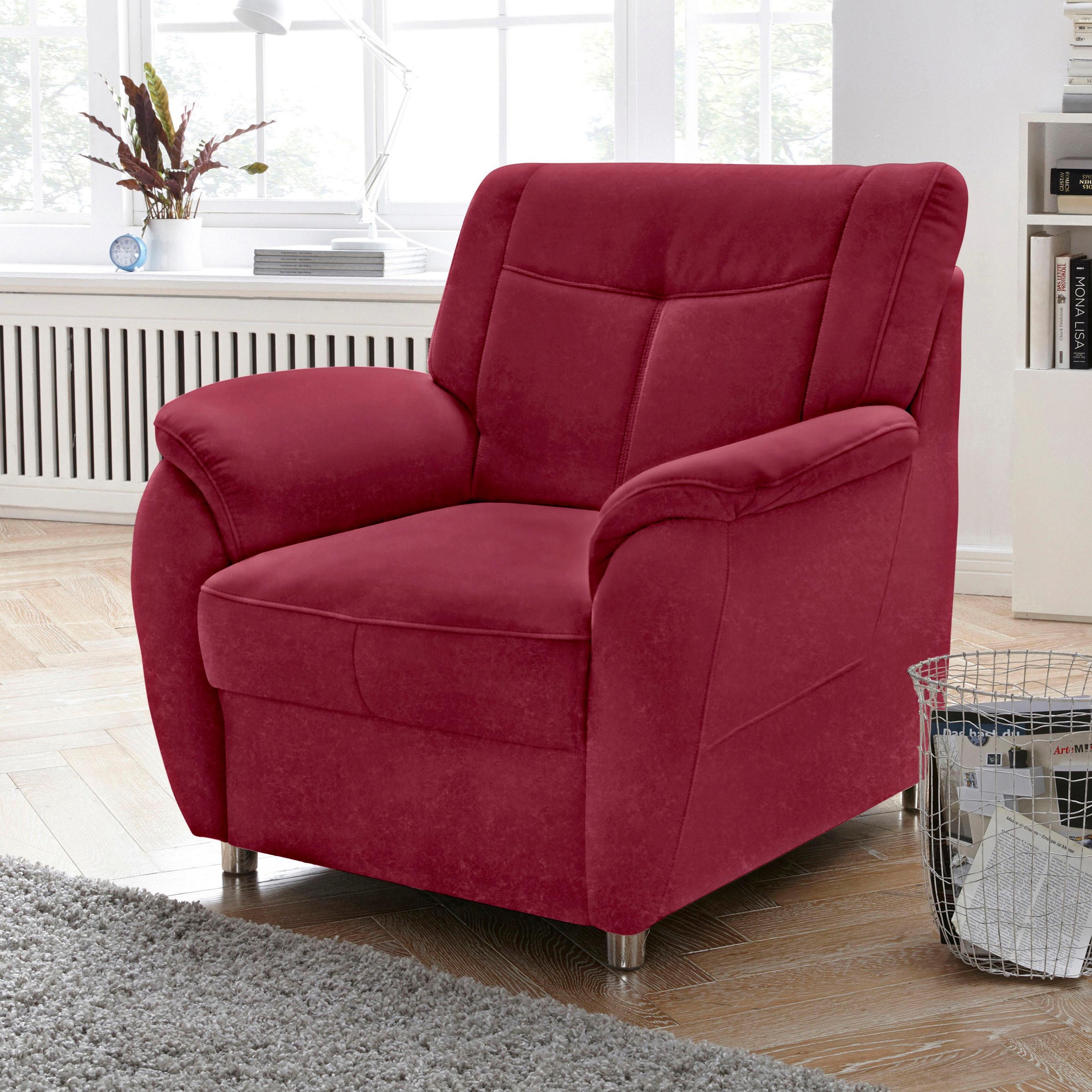 sit&more Sessel "Sonoma, B: 95 cm, Federkern-Polsterung, komfortable Sitzhöhe 45 cm" Frei im Raum stellbar, individuell kombinierbar, modernes Design