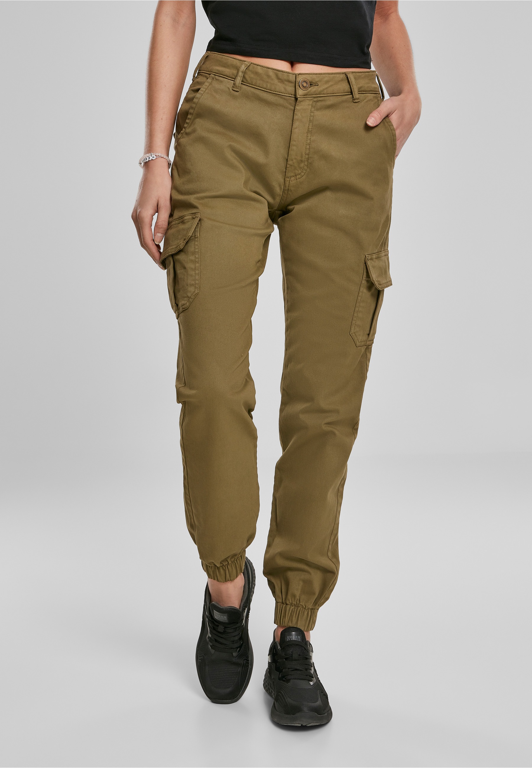 URBAN CLASSICS Cargohose »Urban Classics Damen Ladies High Waist Cargo Pants«