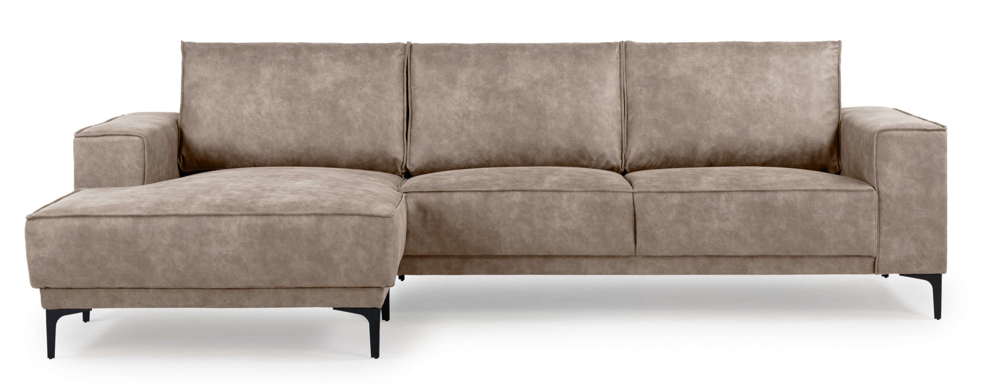 Places of Style Ecksofa "Polsterecke Oland, Struktur, Flachgewebe, Luxus-Mi günstig online kaufen