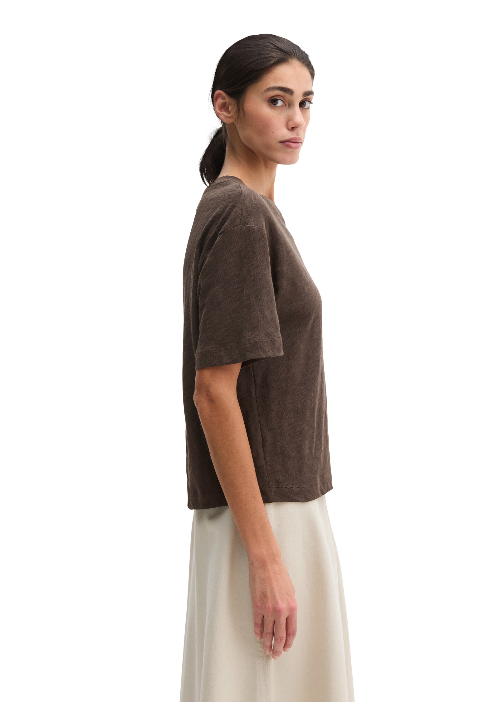 Marc O'Polo T-Shirt Marron S Femme 6