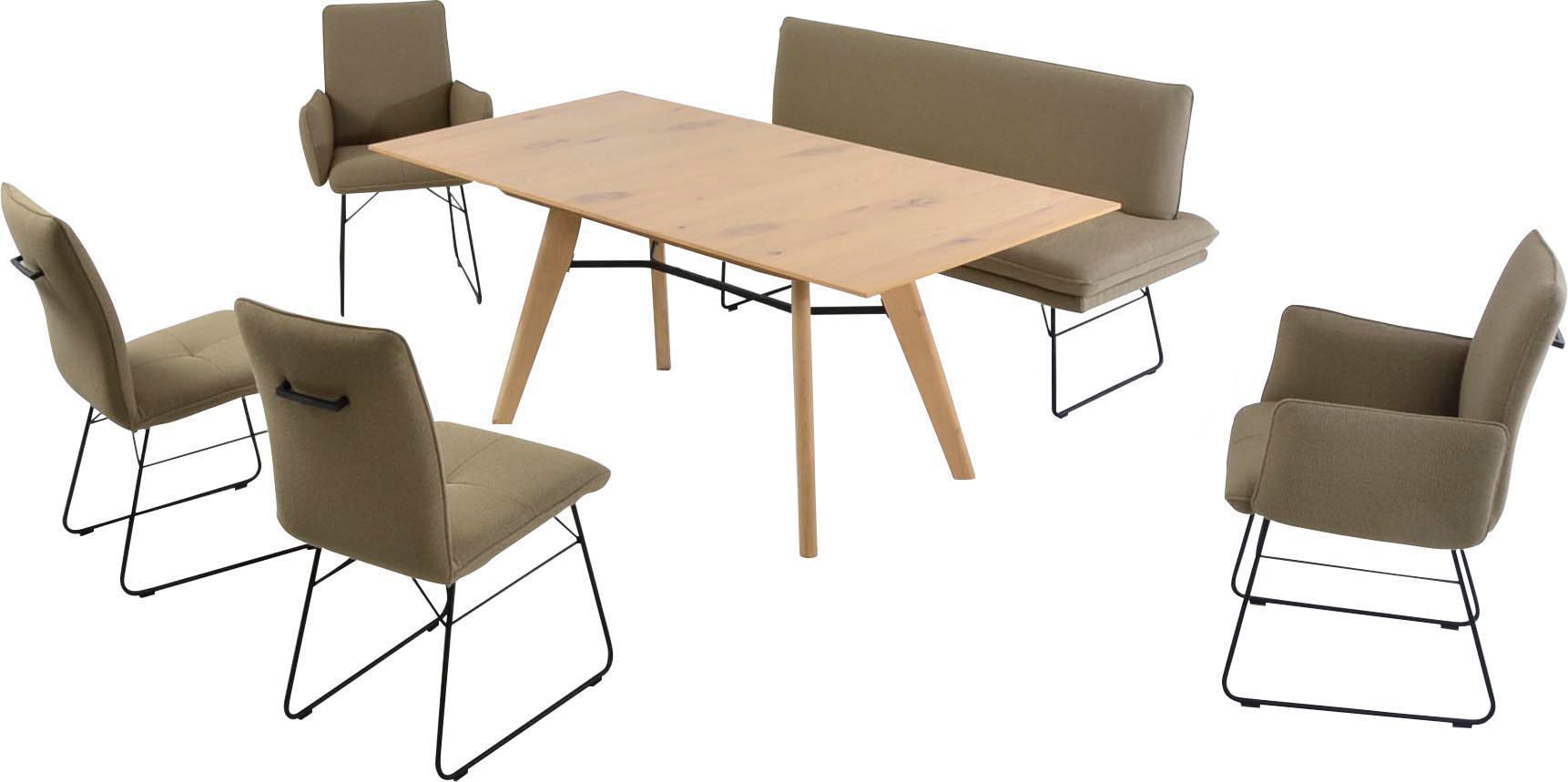 K+W Komfort & Wohnen Essgruppe »Giacomo IV«, (6 tlg.), Polsterbank in 2 Größen, 2... kaufen