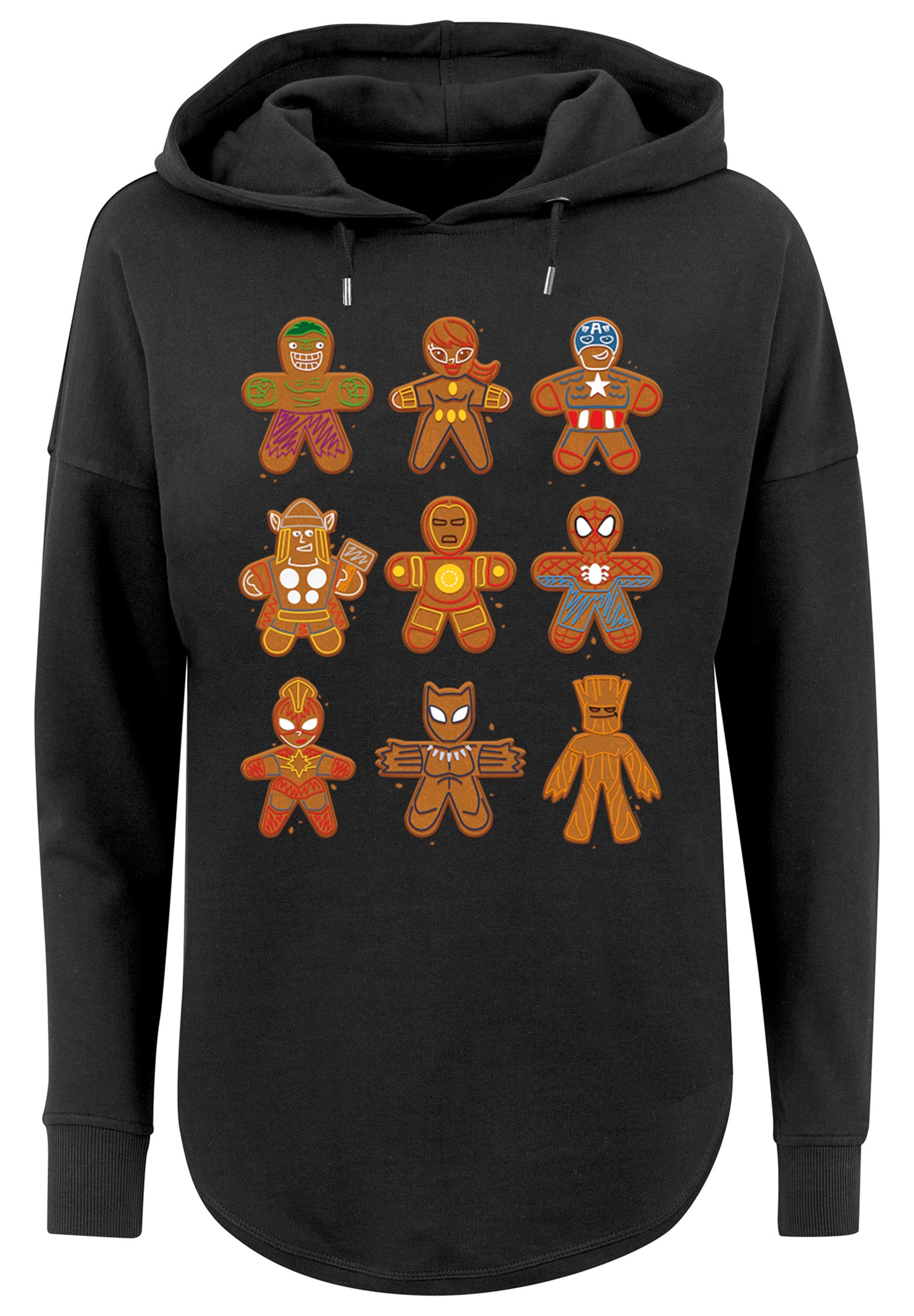 F4NT4STIC Kapuzenpullover »Marvel Universe Christmas Lebkuchen«, Print