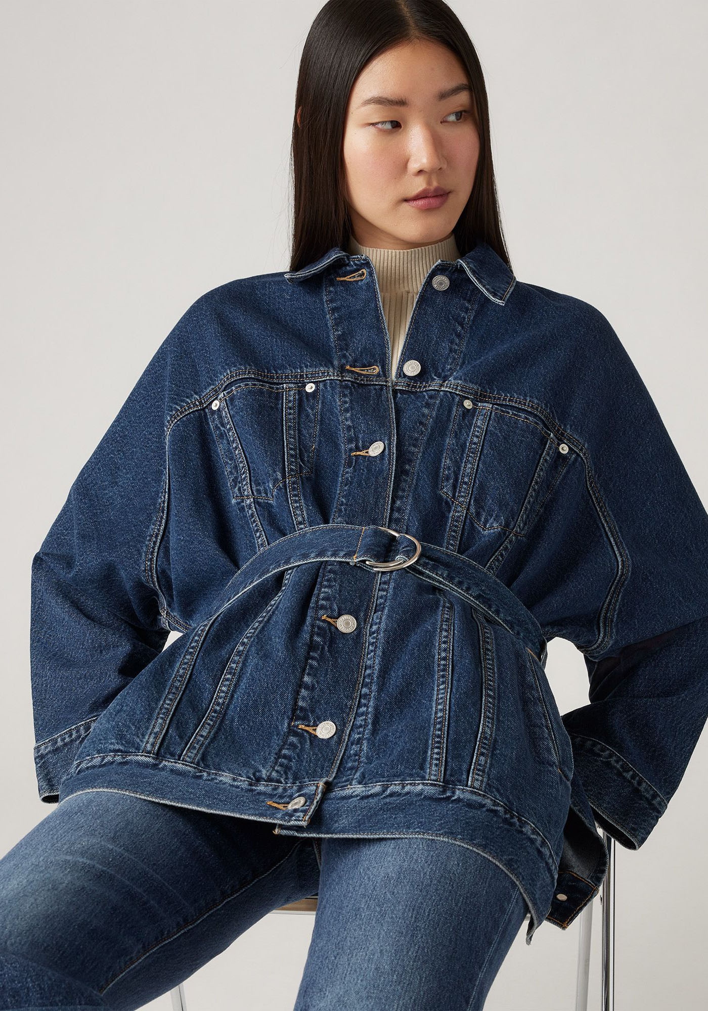 Levi's® Jeansjacke »BELTED DOLMAN TRUCKER«, ohne Kapuze, mit Gürtel