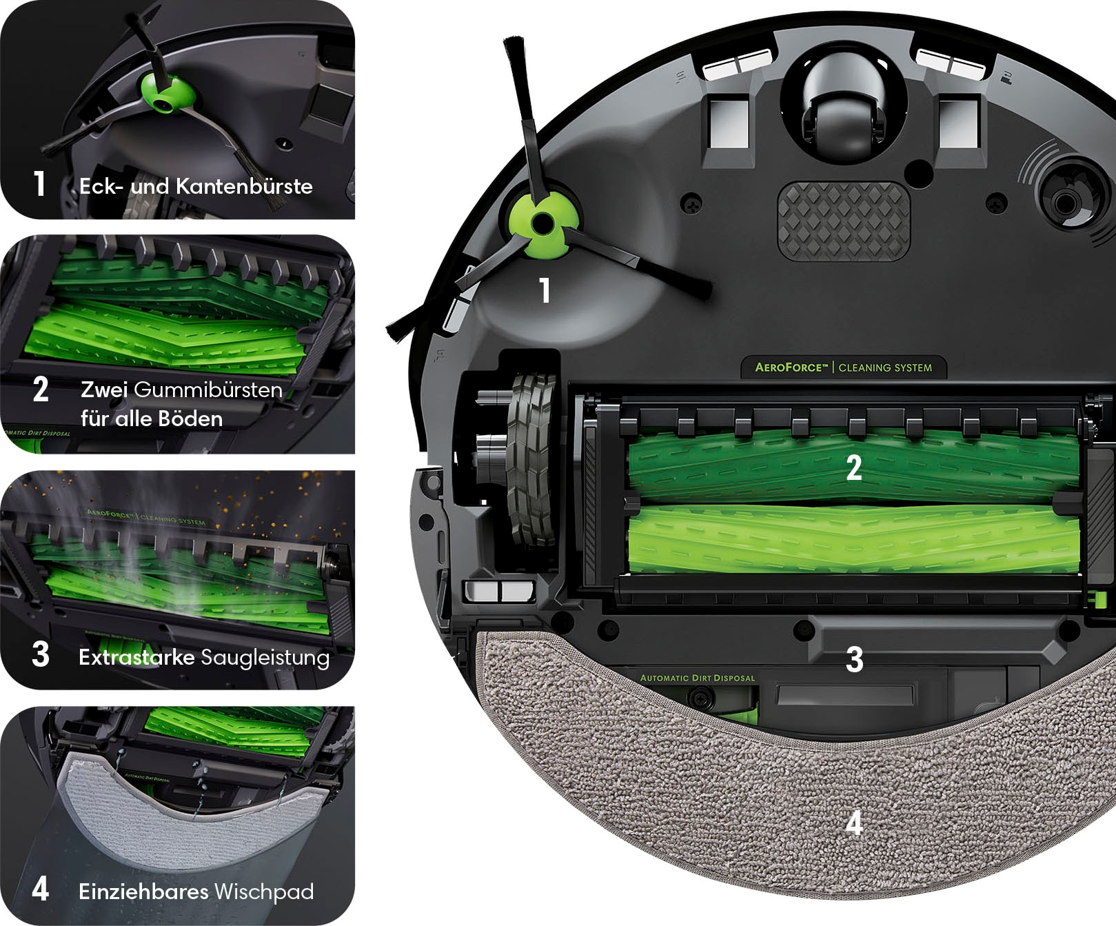 iRobot Saugroboter »Roomba Combo j7 (c715840)«, Saug- und Wischroboter