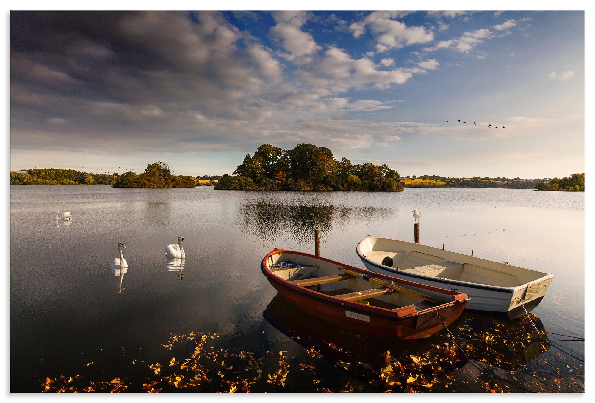 Artland Wandbild "Herbstimpressonen am See" Seebilder 1 Stk. tlg. als Alubild, Leinwandbild, Poster, Wandaufkleber in verschied. Größen