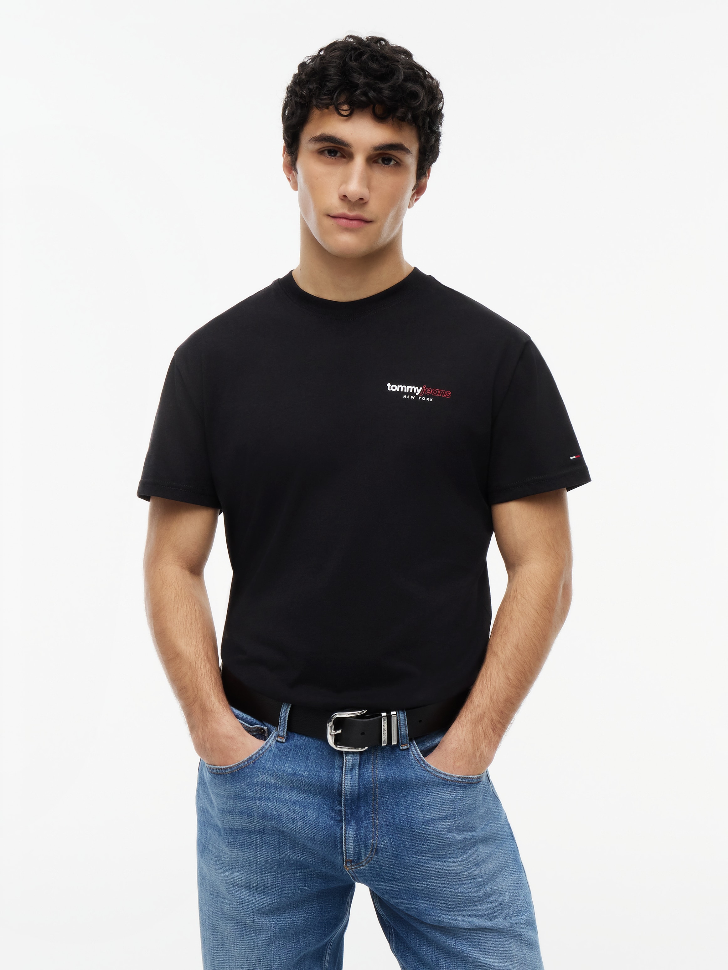 Tommy Jeans T-Shirt "TJM REGULAR DNA GRAPHIC SHORT SLEEVE EXT" Regular fit mit Backprint, Rundhals