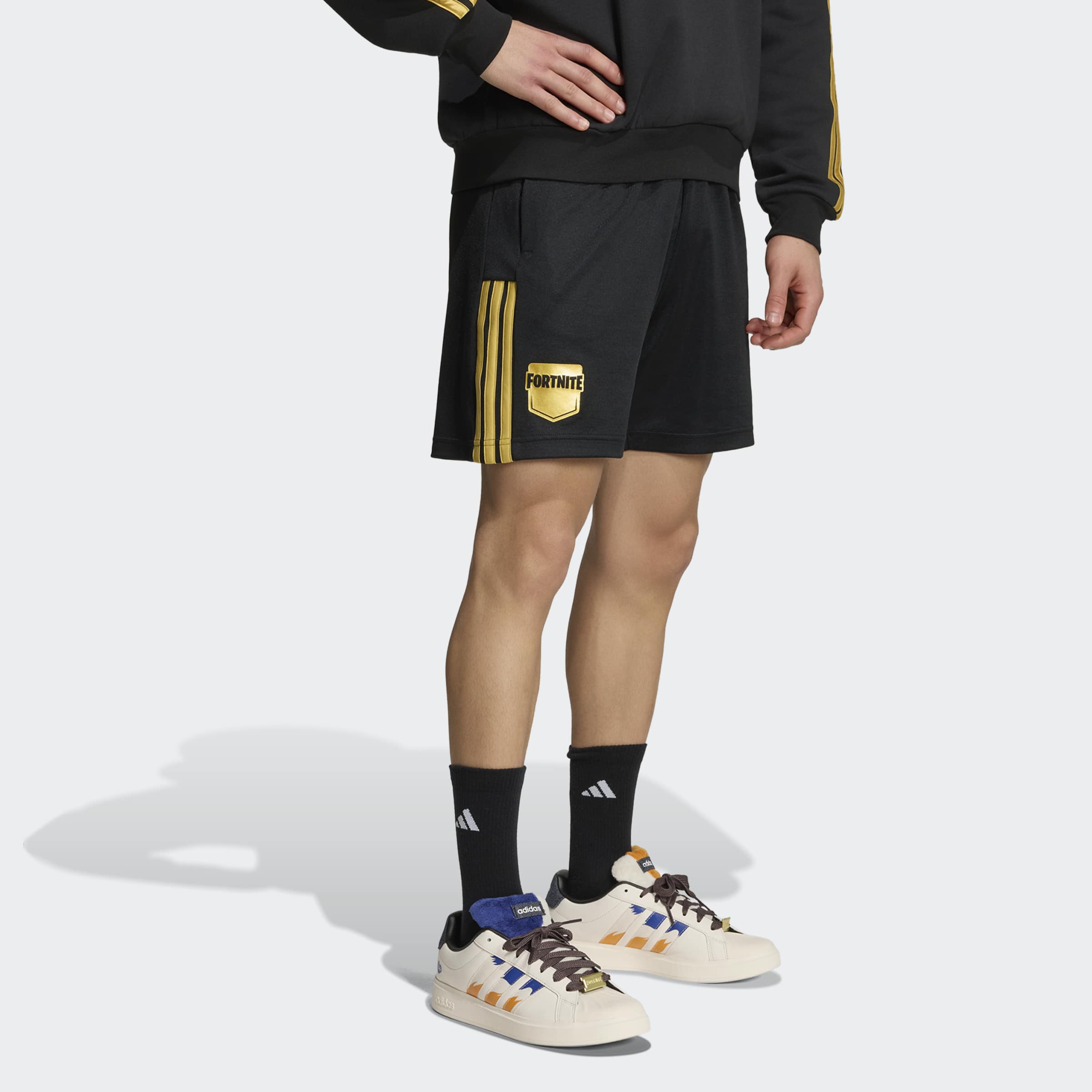 adidas Sportswear Shorts "ADIDAS X FORTNITE TIRO" mit Kordelverschluss, sportlicher Stil, für Erwachsene, normale Weite