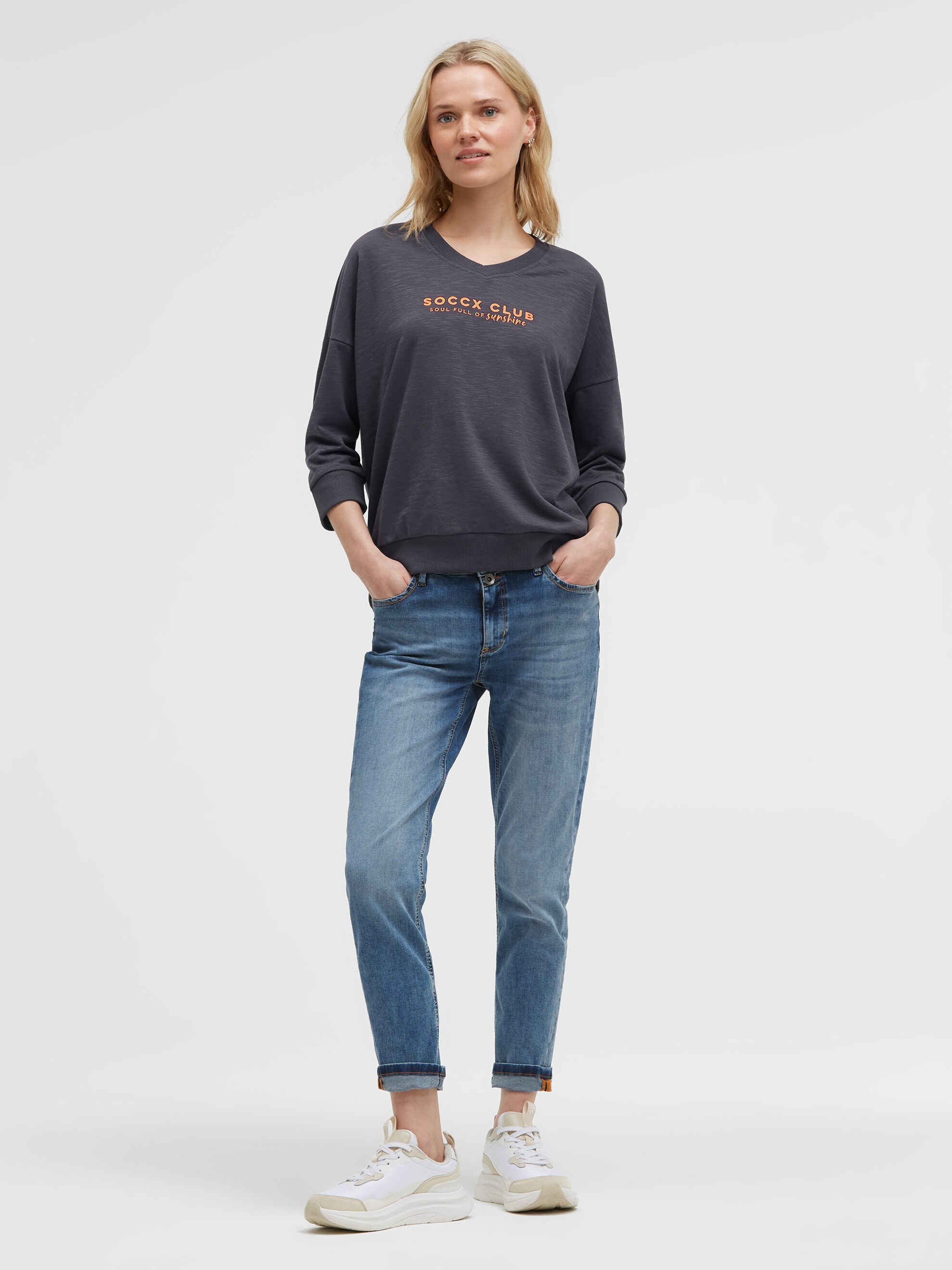 SOCCX Sweater , mit überschnittener Schulter
