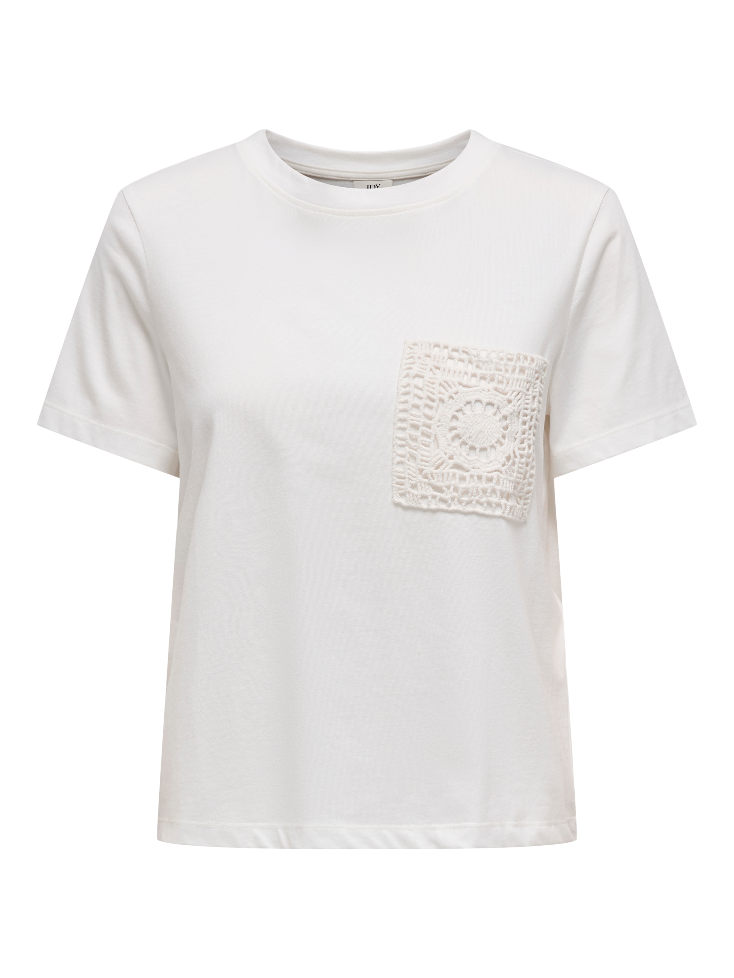 JDY Kurzarmshirt »JDYSELMA S/S CROCHET POCKET TOP JRS NOOS«