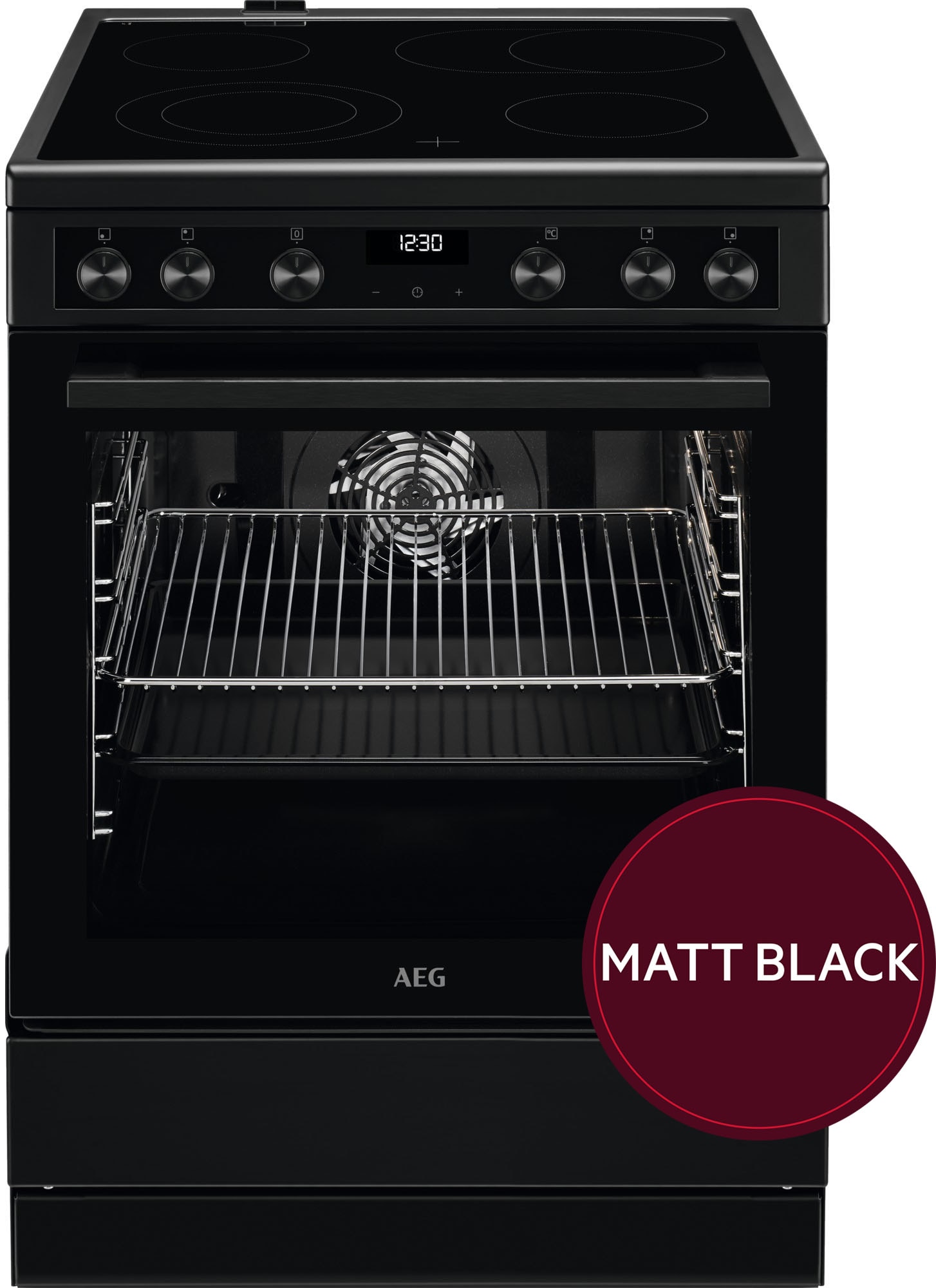 AEG Elektro-Standherd "CCB6446BBB" mit Teleskopauszug nachrüstbar Matt Schw günstig online kaufen
