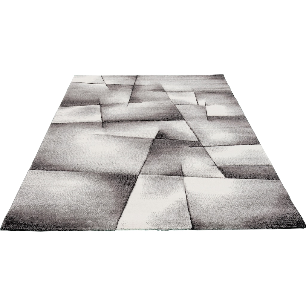 merinos Teppich »BRILLIANCE«, rechteckig, 13 mm Höhe, handgearbeiteter Konturenschnitt, Wohnzimmer