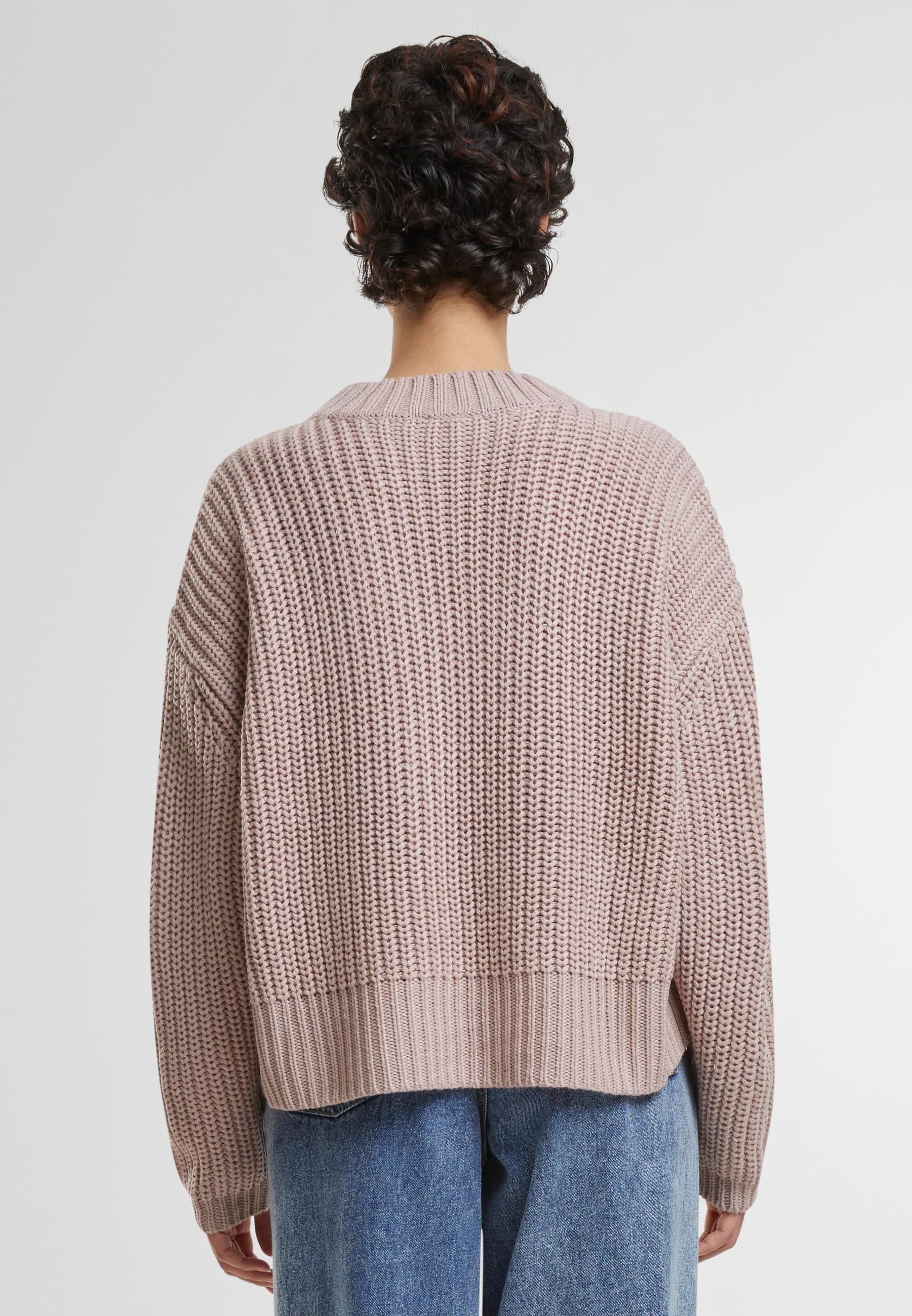 URBAN CLASSICS Rundhalspullover »Urban Classics Ladies Wide Basic Oversized Sweater«, (1 tlg.)
